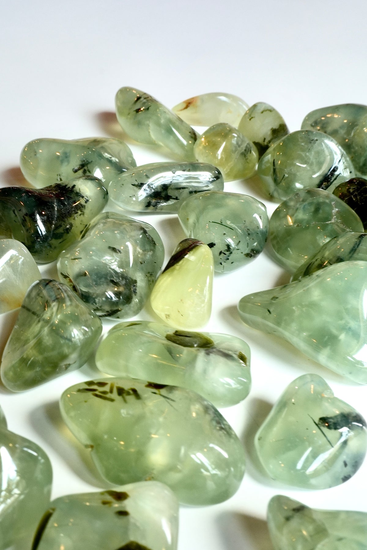 Prehnite with Epidote Tumble