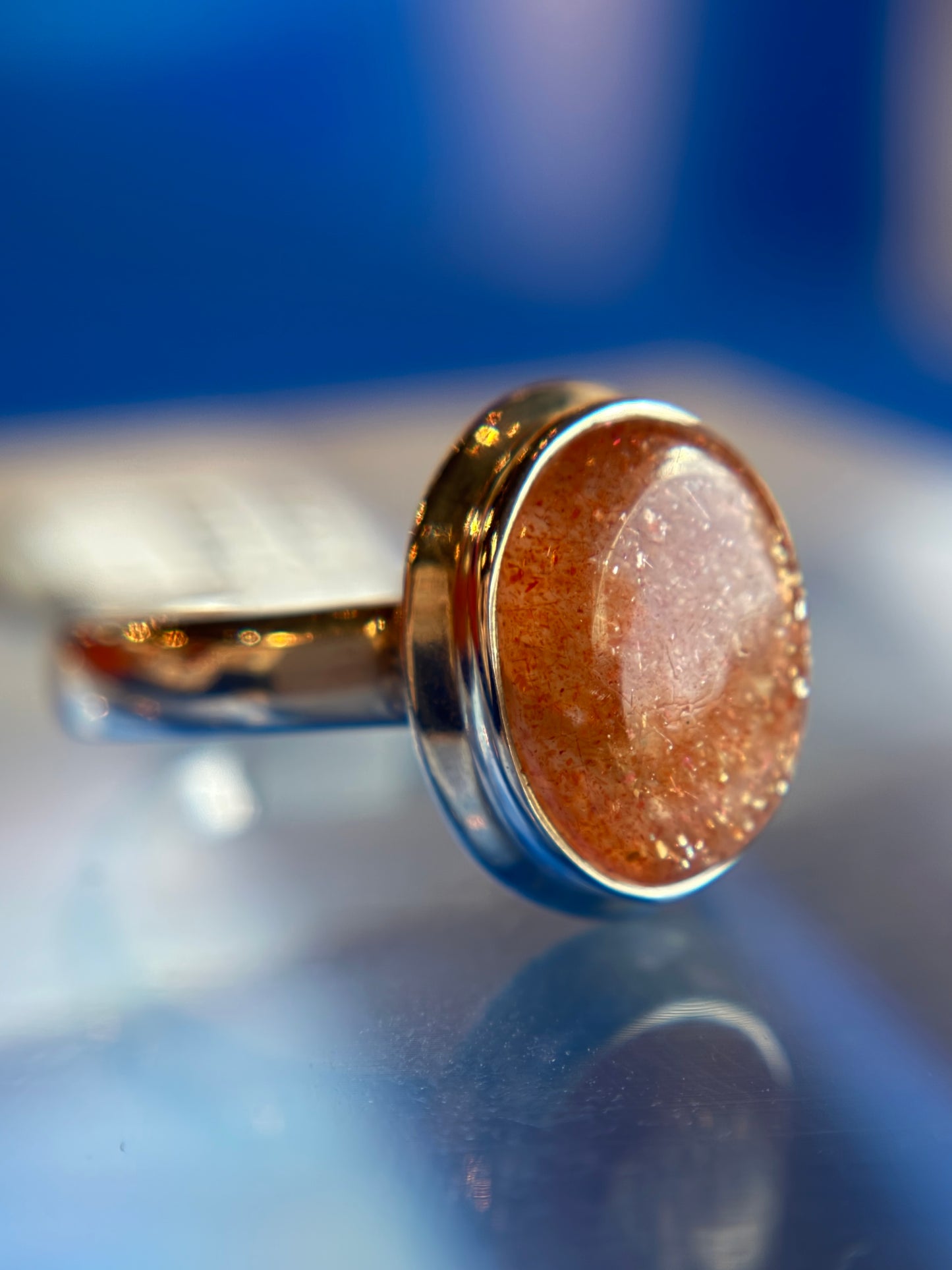 Sunstone Ring Size 7 Sterling Silver