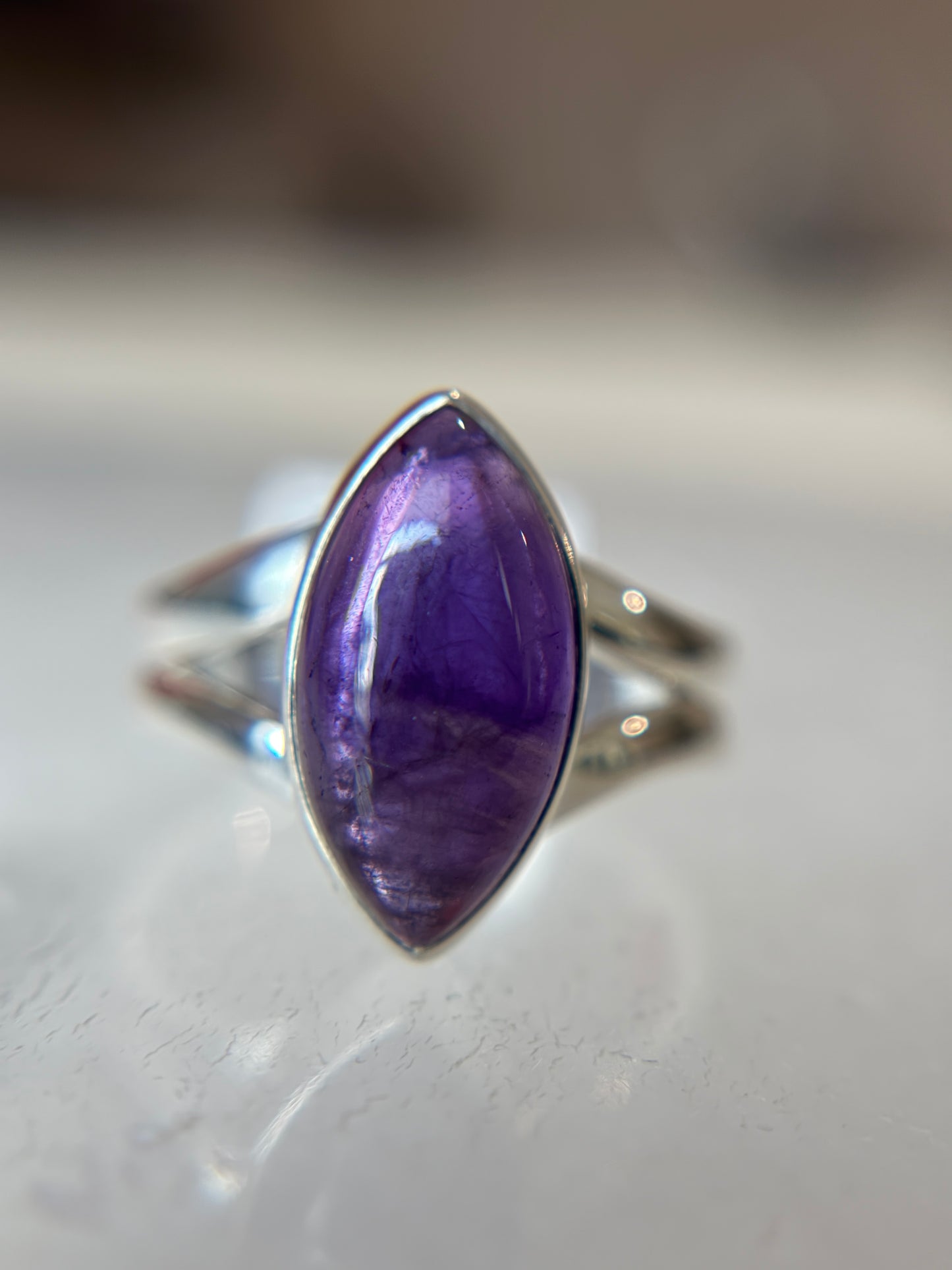 Amethyst Ring Size 5 Sterling Silver