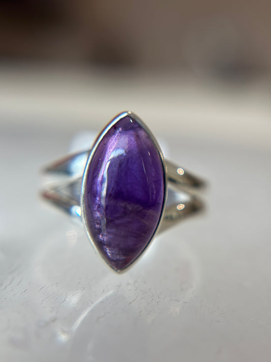 Amethyst Ring Size 5 Sterling Silver