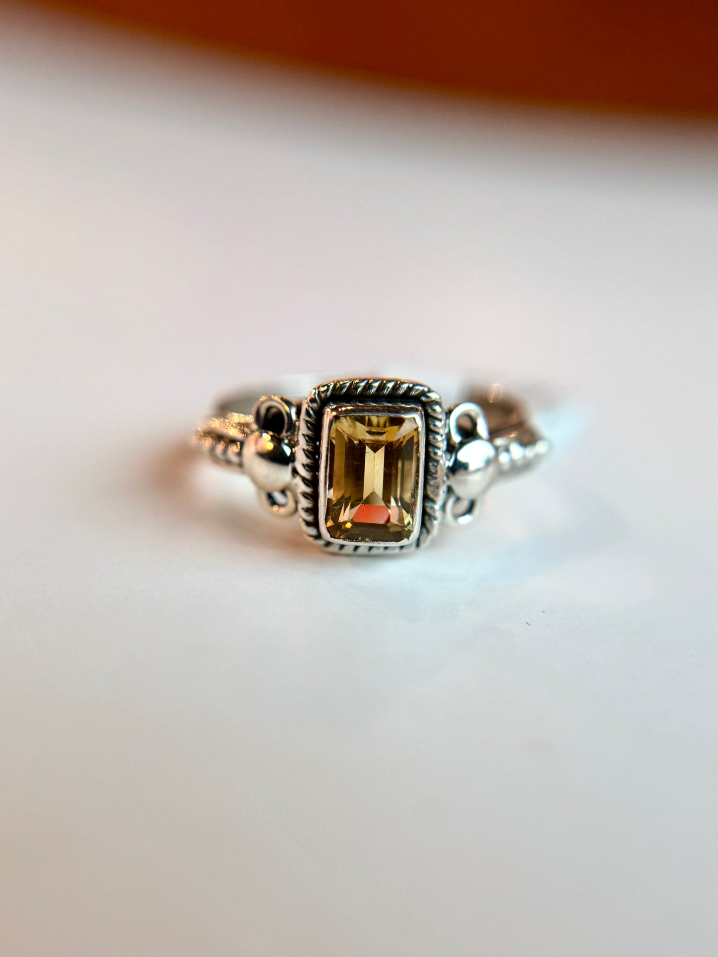 Citrine Rings Sterling Silver