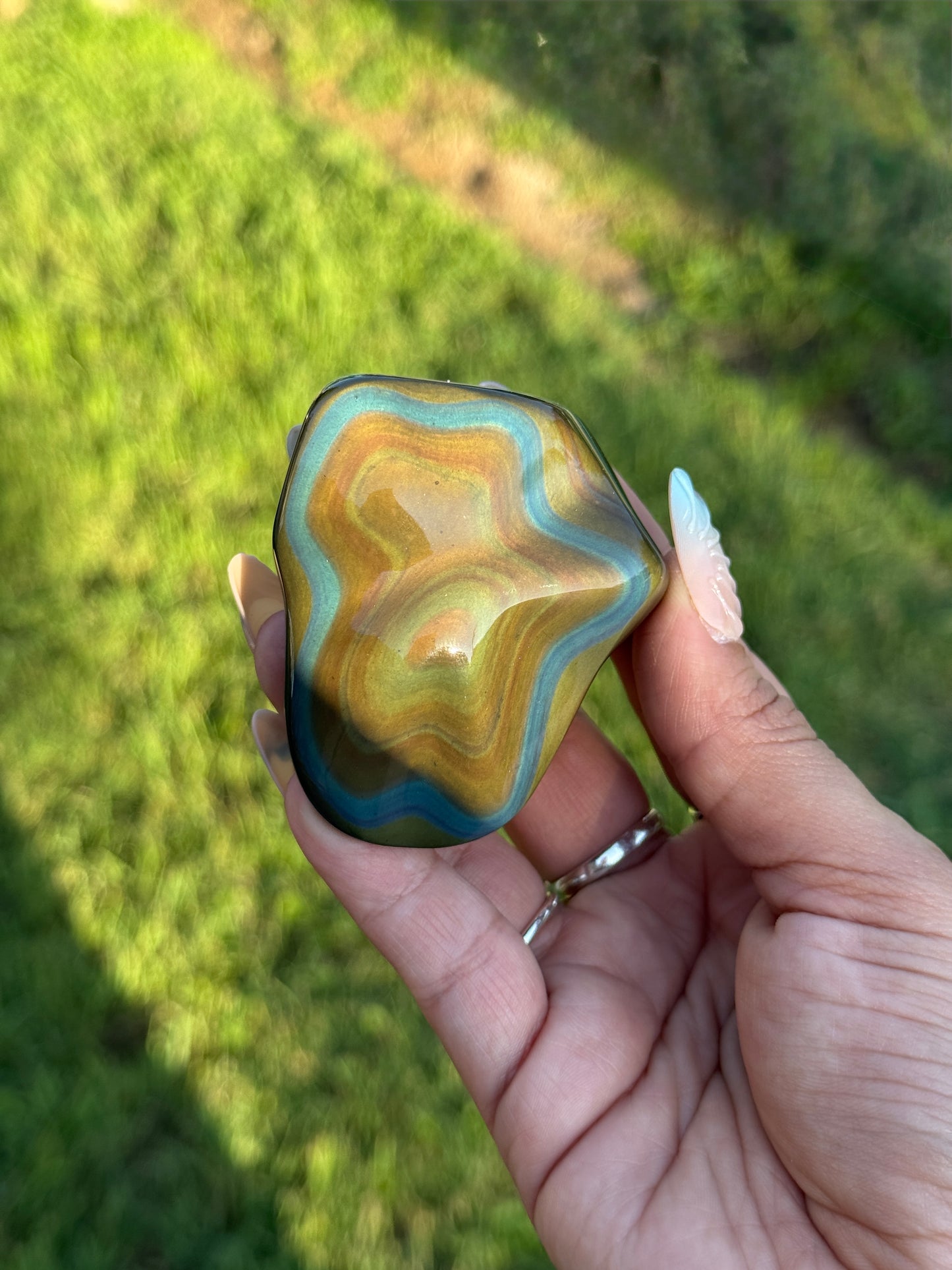 High Grade Polished Rainbow Obsidian from Mexico RO-1