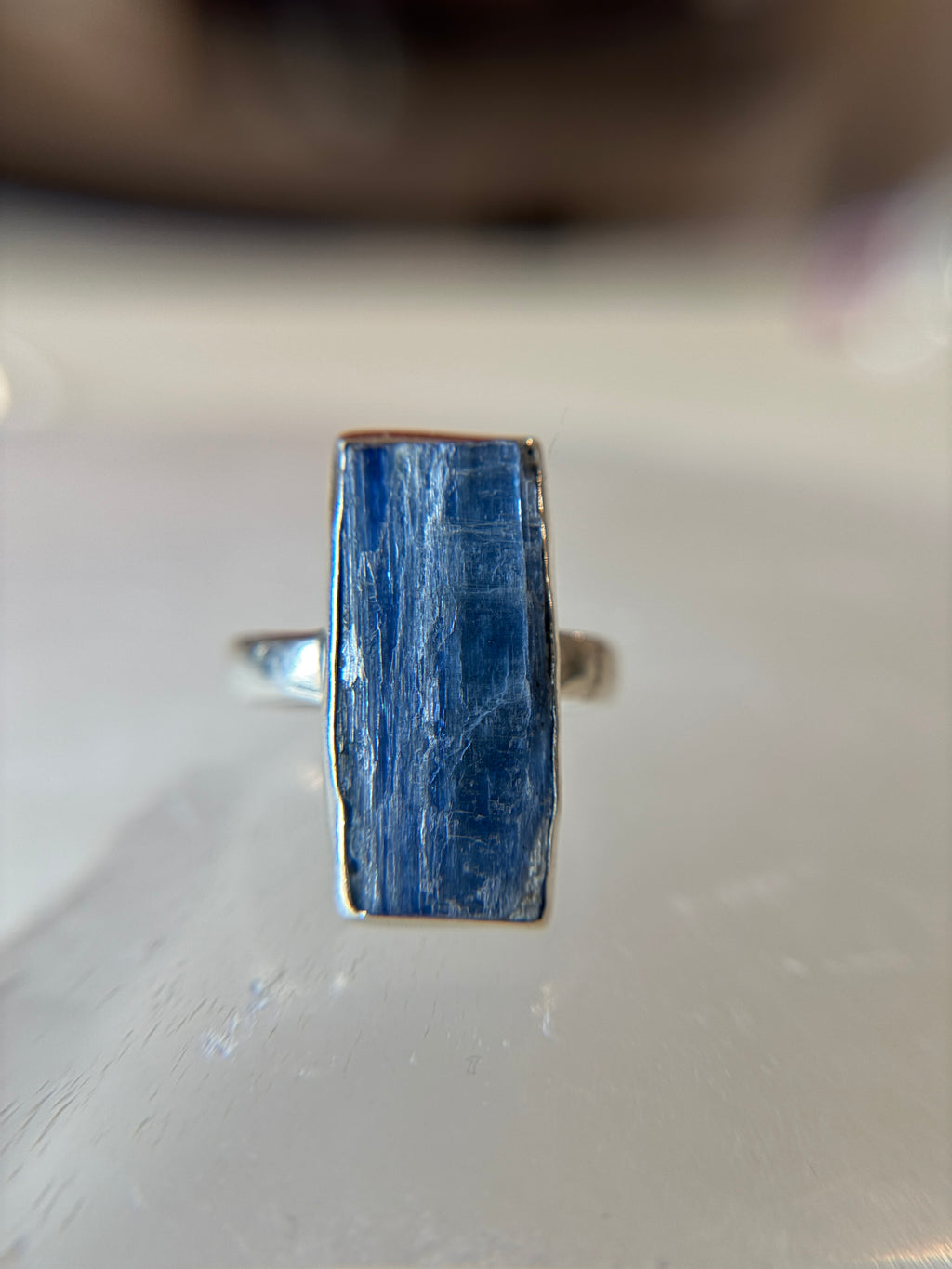 Blue Kyanite Ring Sterling Silver
