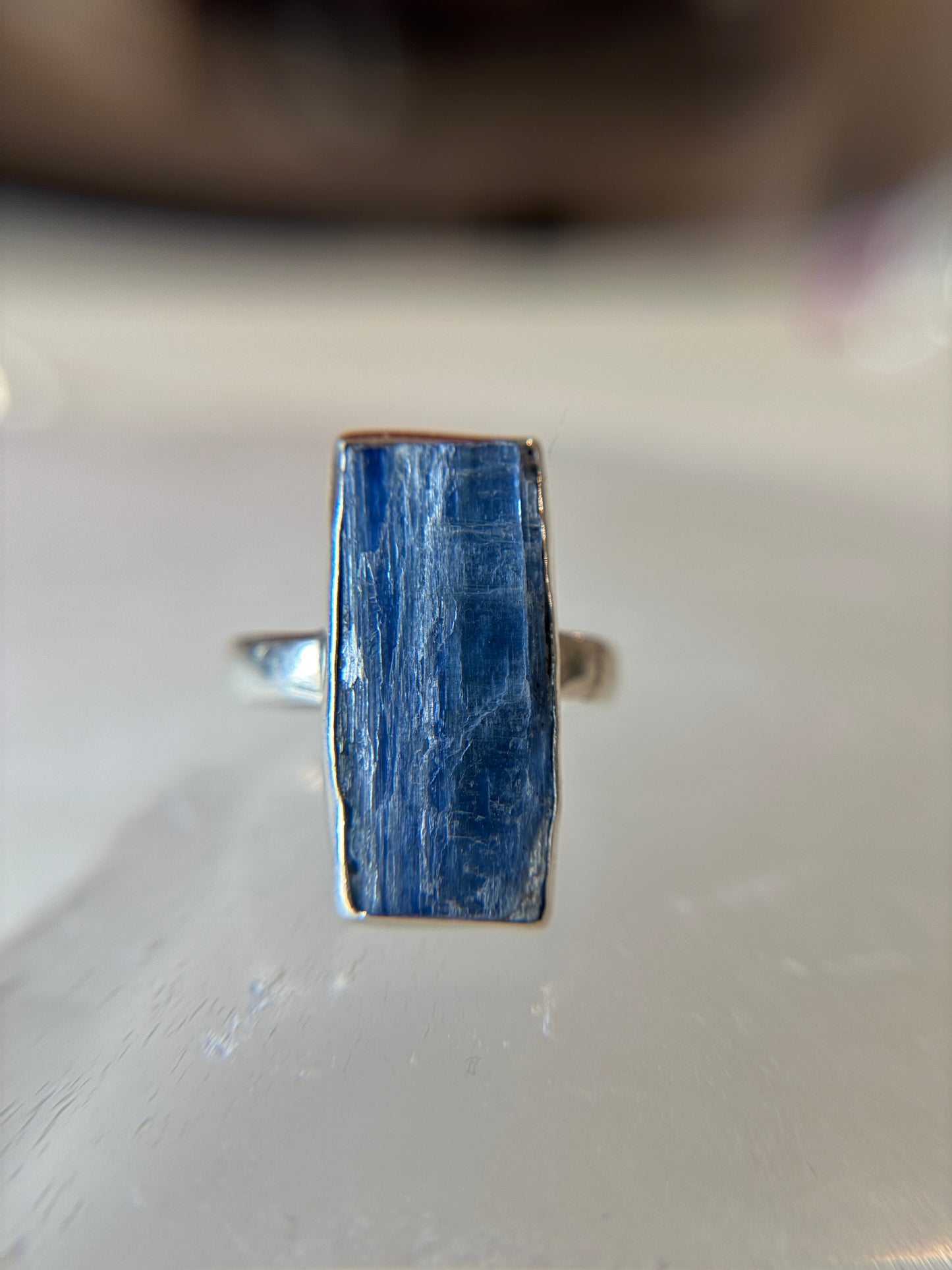 Blue Kyanite Ring Size 11 Sterling Silver