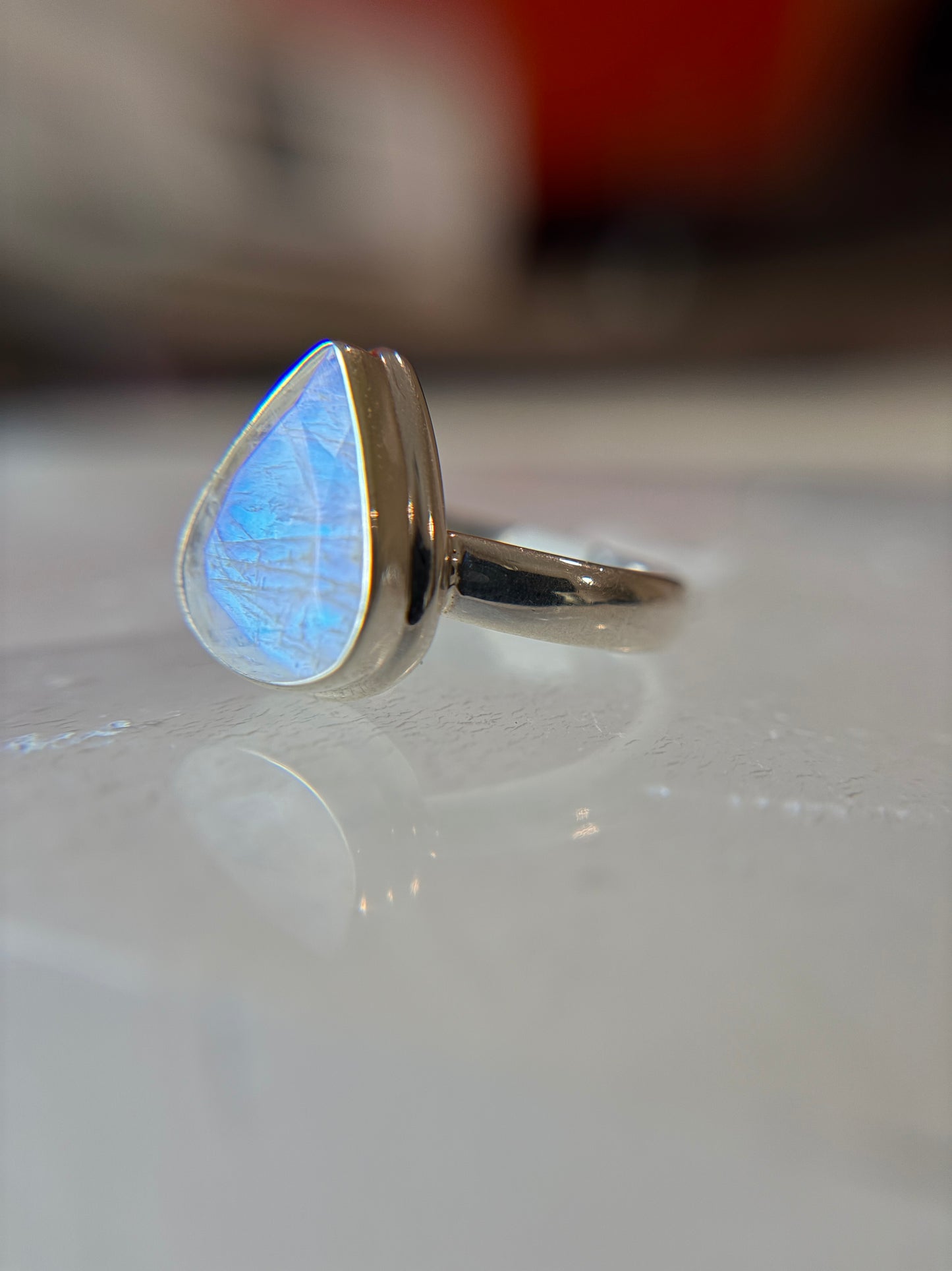 Moonstone Ring Size 10 Sterling Silver