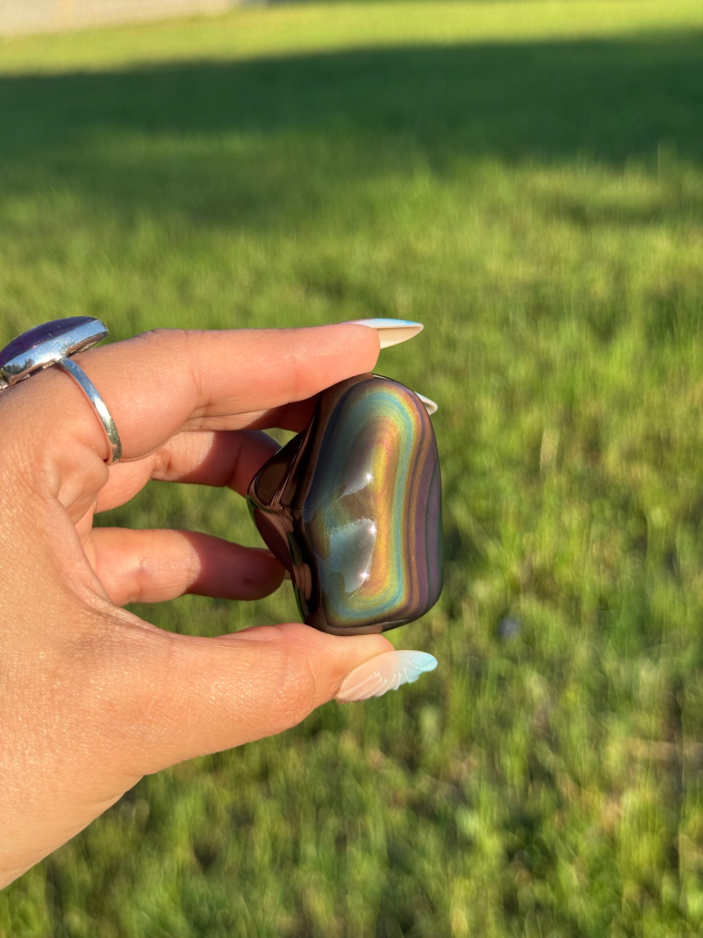 High Grade Rainbow Obsidian Polished Freeform 📍 Mexico