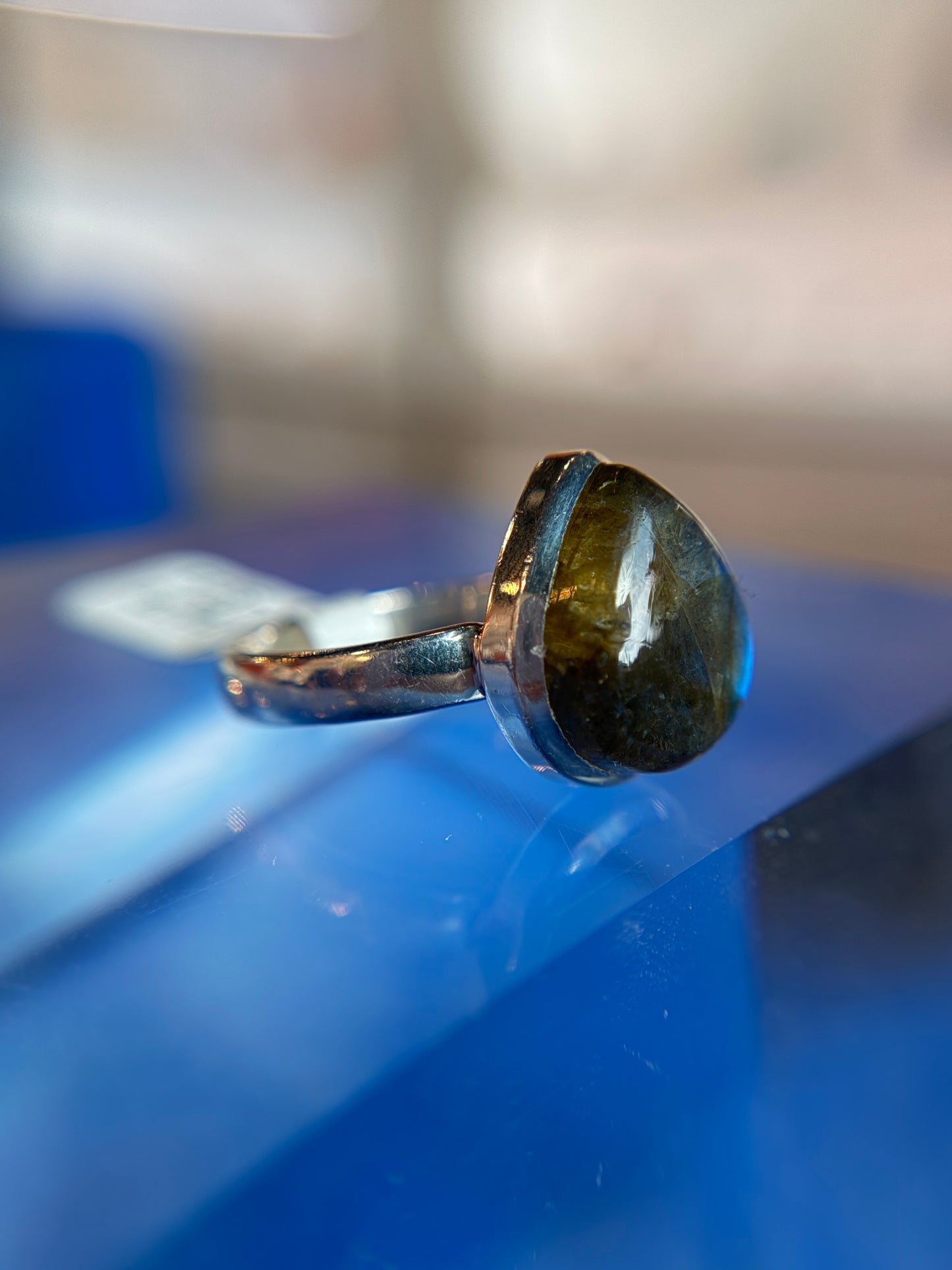 Labradorite Ring Size 10 Sterling Silver