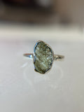 Moldavite Sterling Silver Ring Size 6