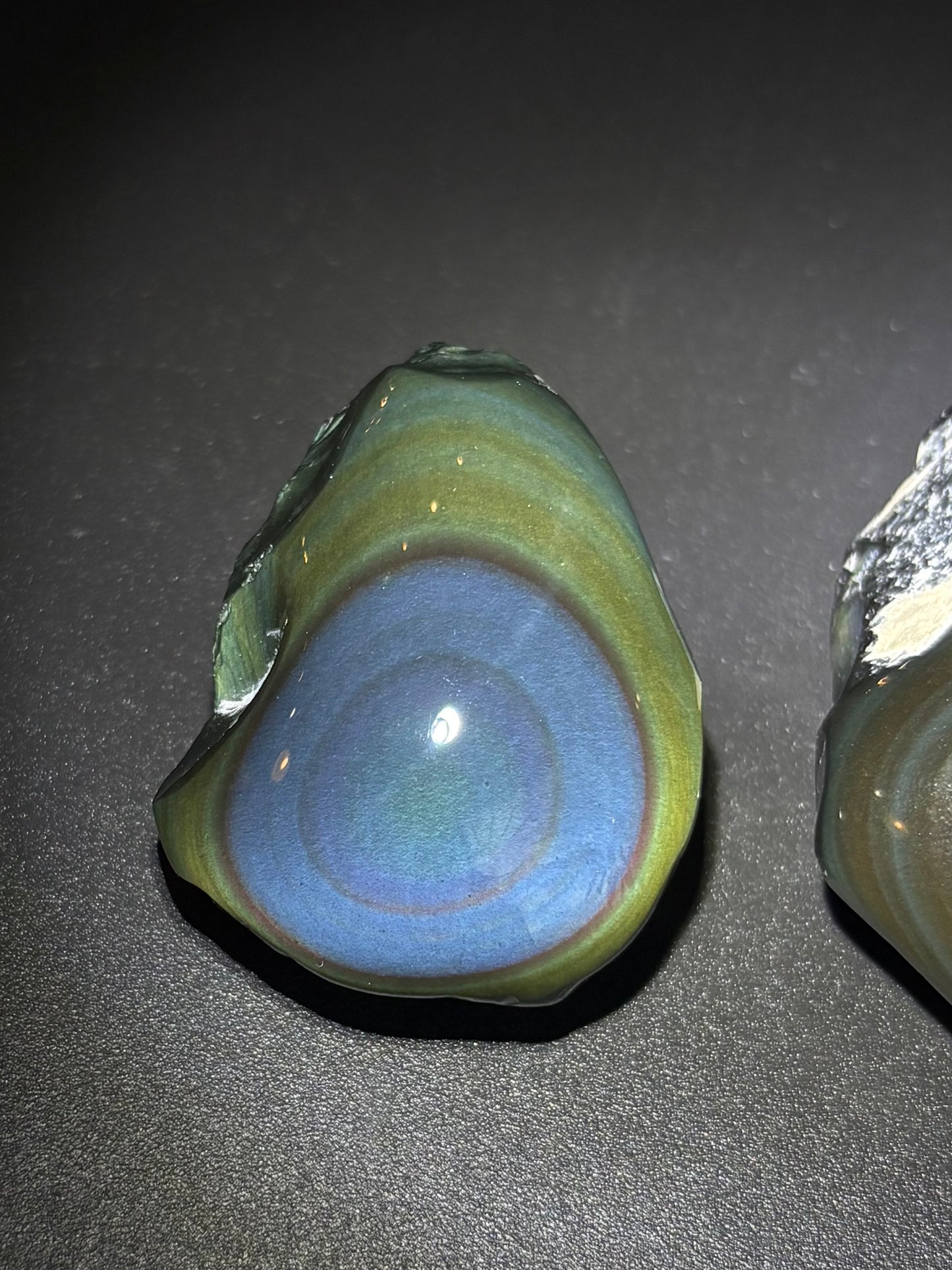 Half Polished Rainbow Obsidian