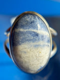 Sodalite Ring Size 12 Sterling Silver