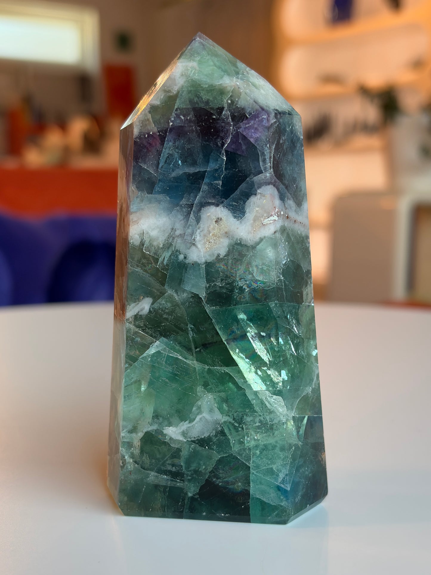Rainbow Fluorite Tower RF07