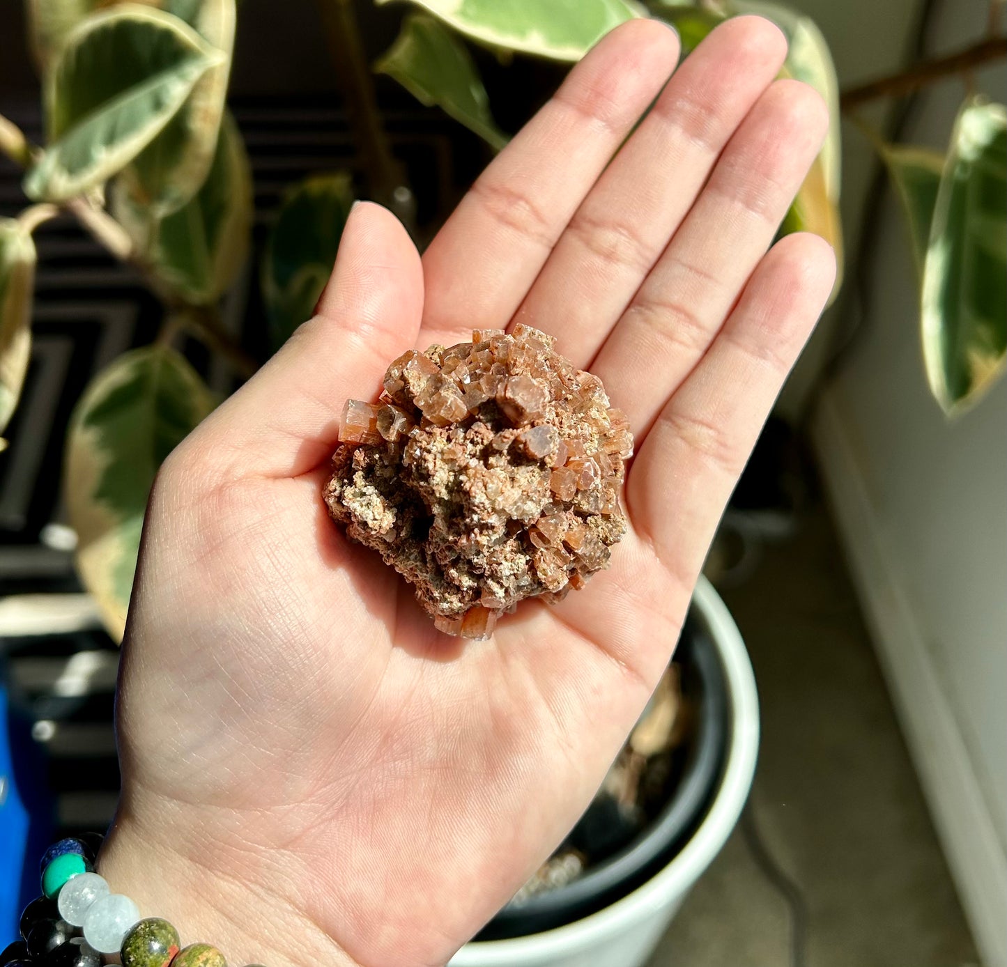 Red Aragonite Cluster