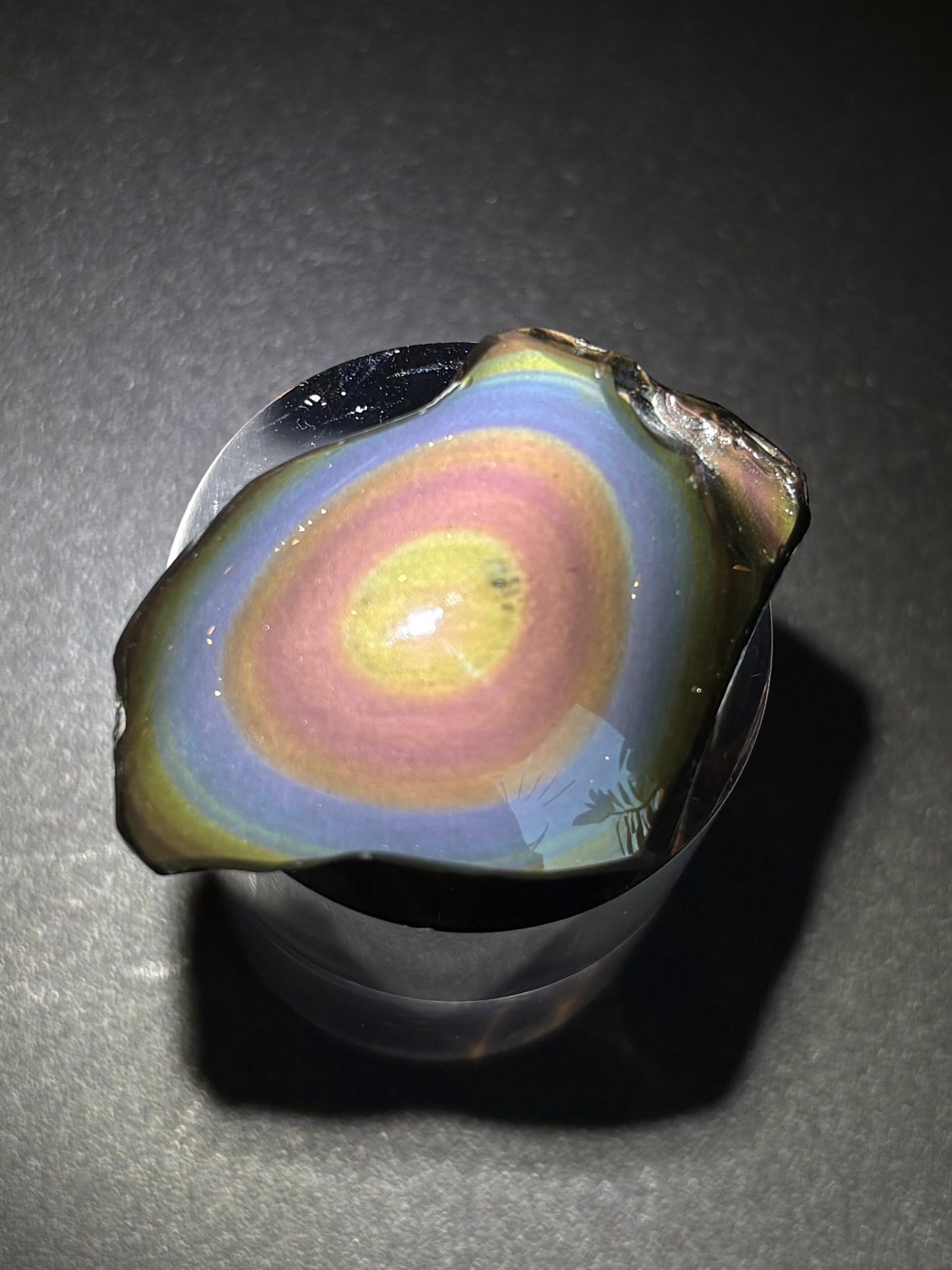 Half Polished Rainbow Obsidian