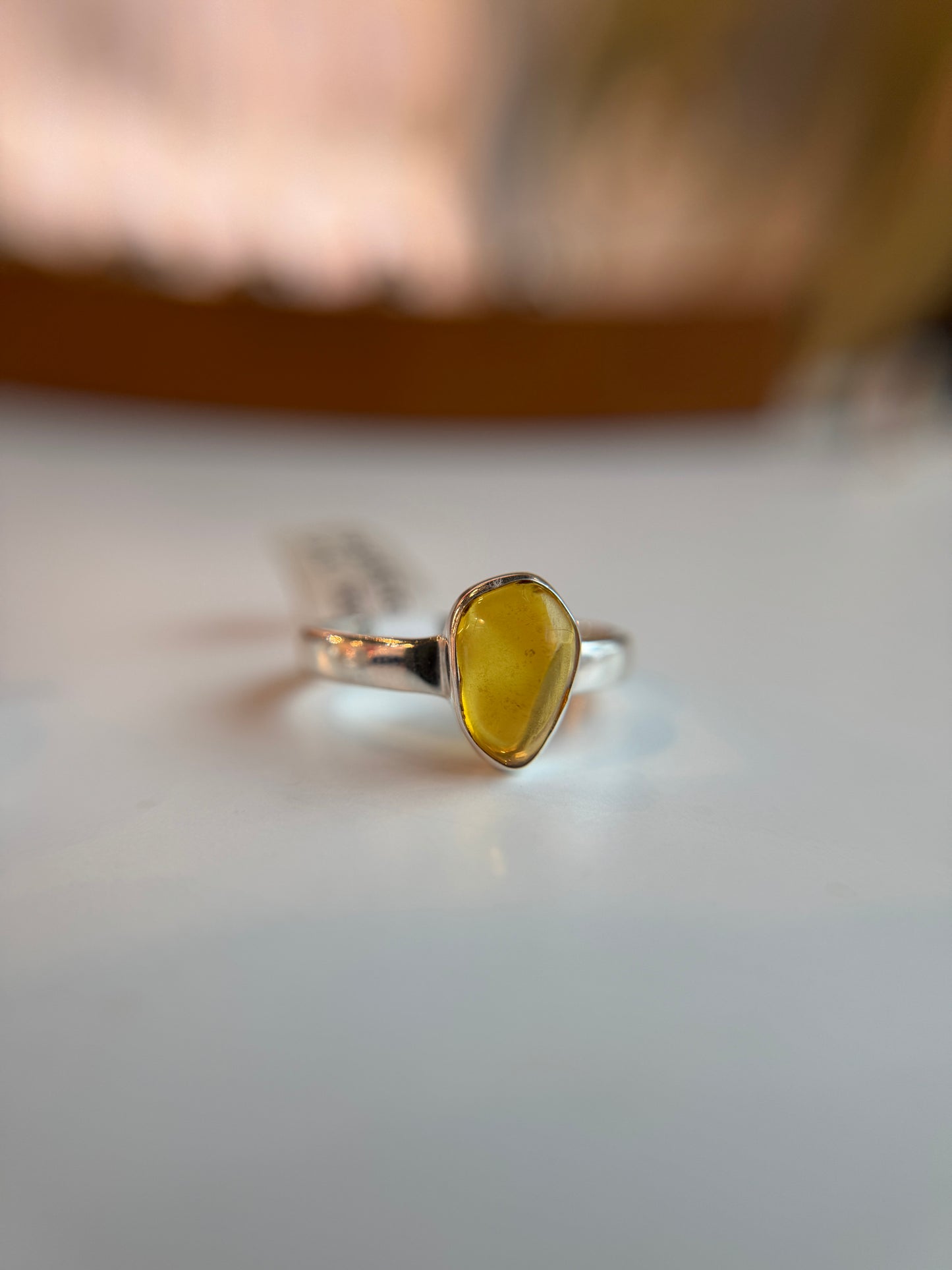 Sterling Silver Baltic Amber Ring