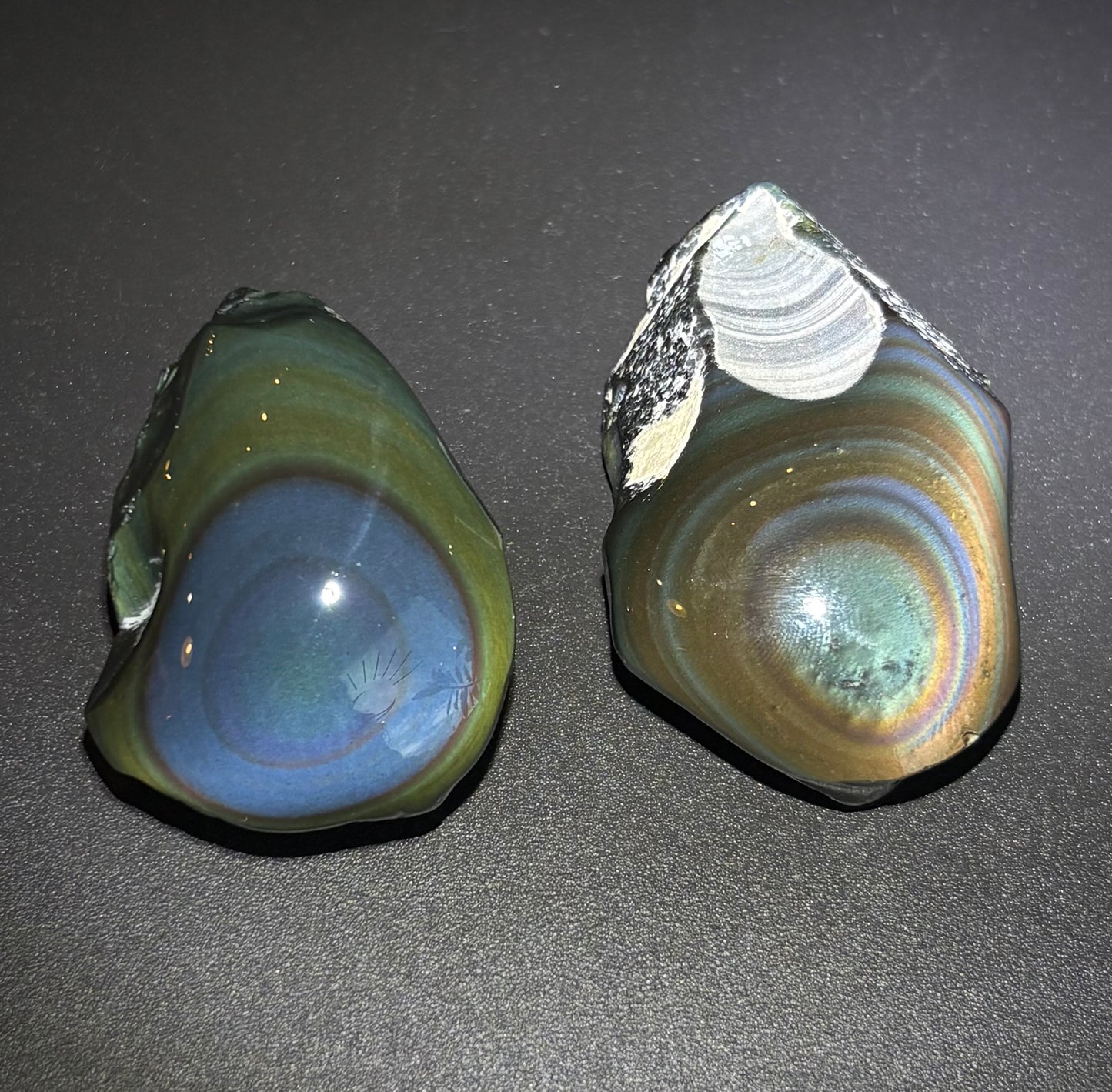 Half Polished Rainbow Obsidian