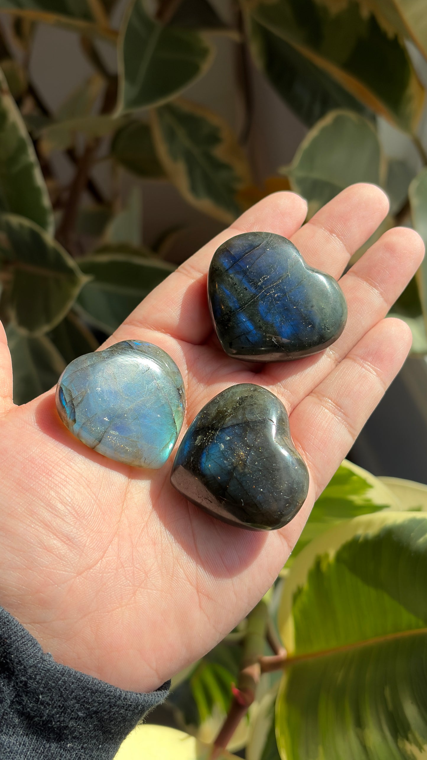 Labradorite Hearts