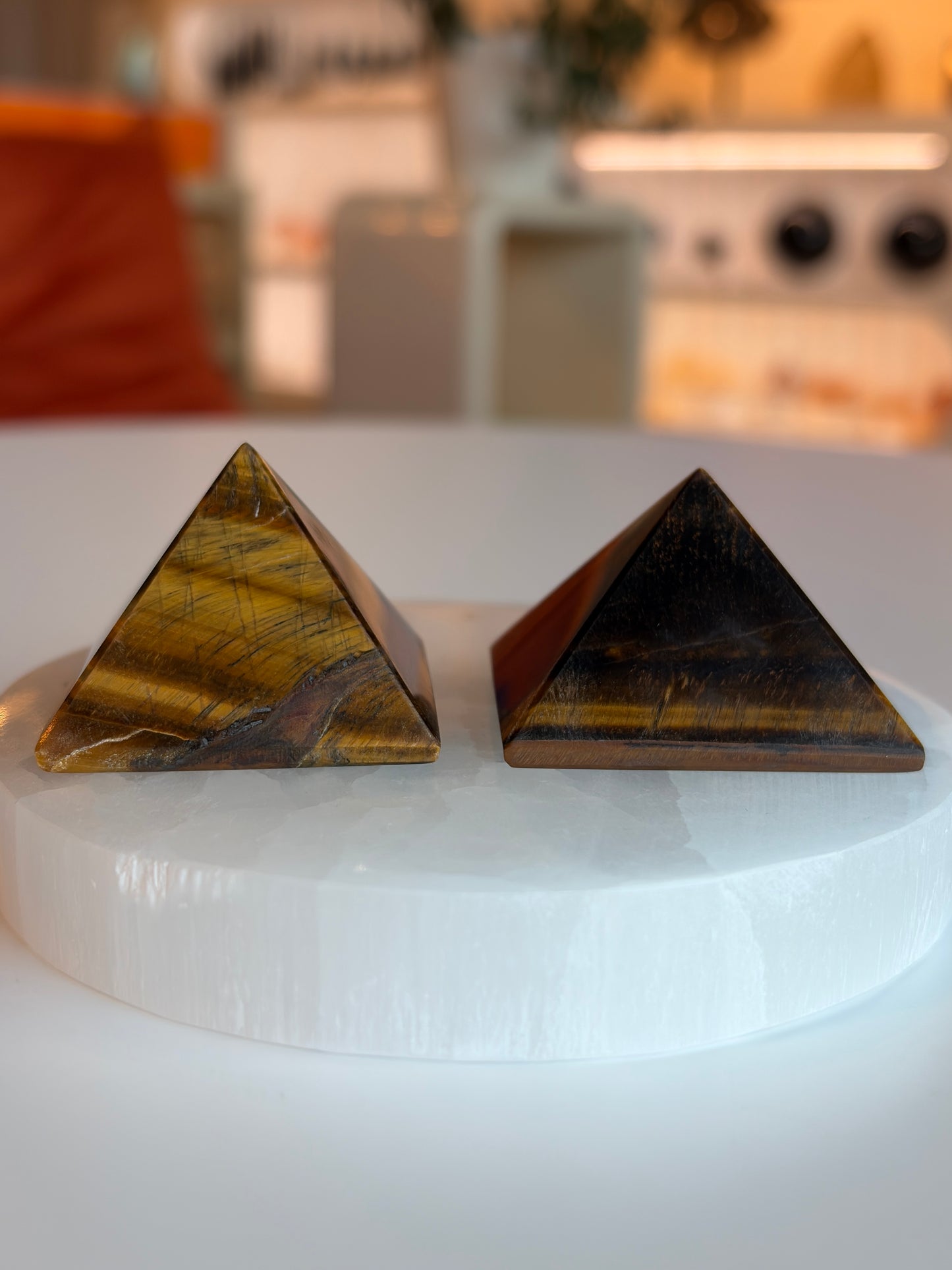 Small Tiger’s Eye Pyramids
