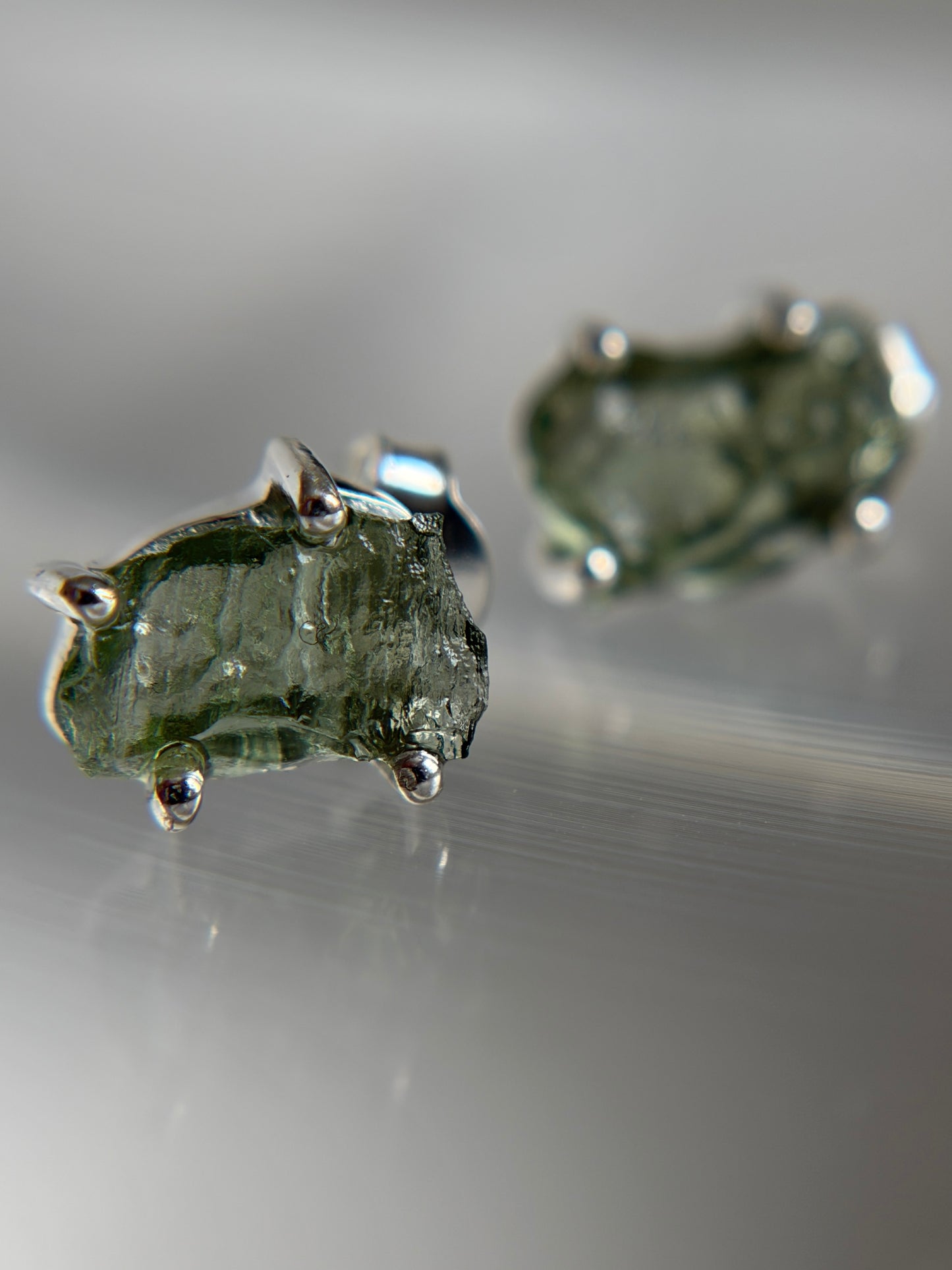 Moldavite Earrings