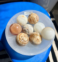 Honey Calcite Spheres