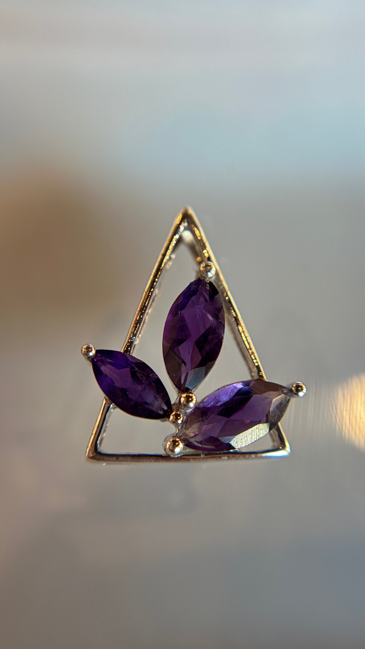 Amethyst Petals Necklace Pendant