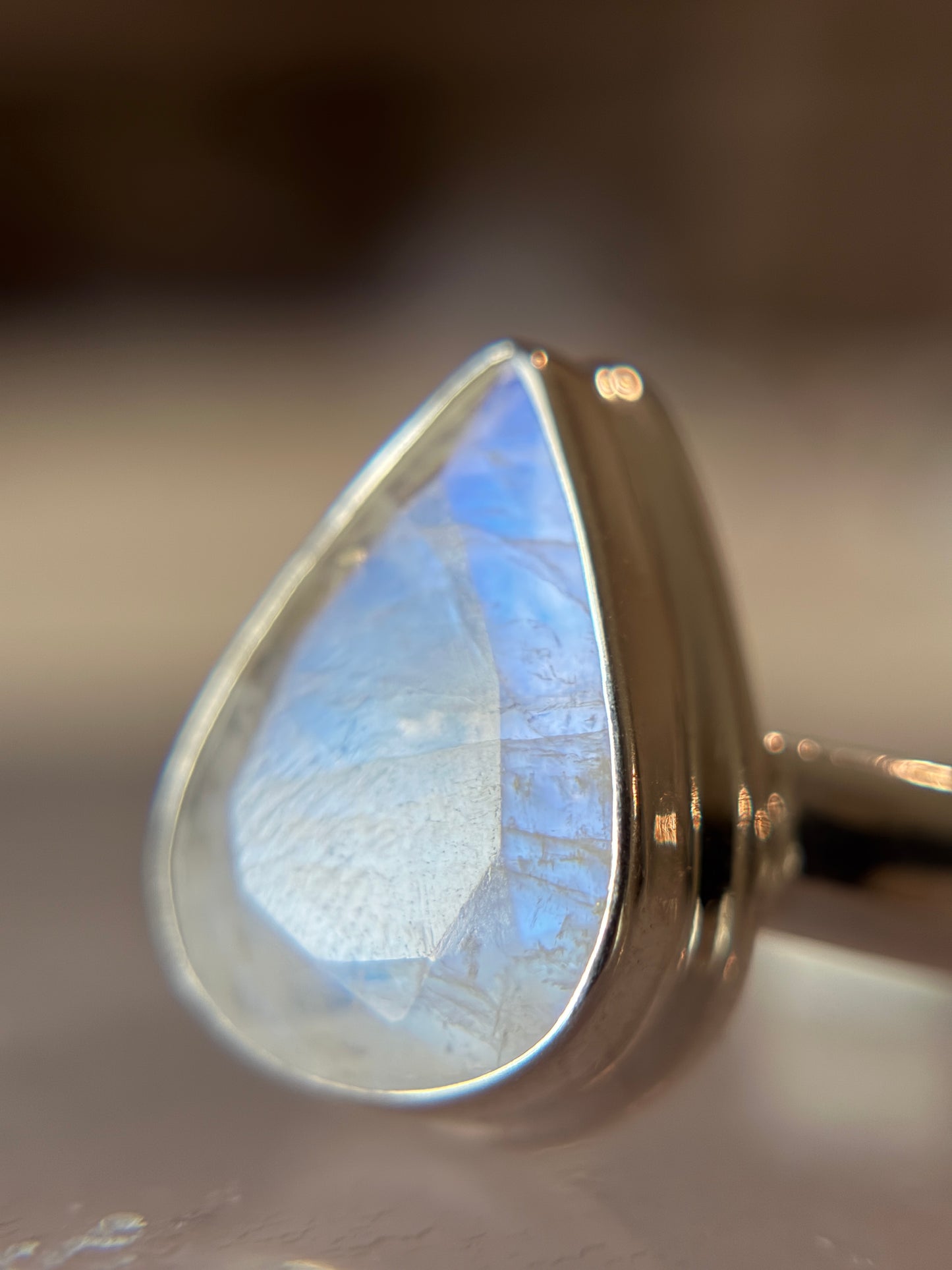 Moonstone Ring Size 10 Sterling Silver