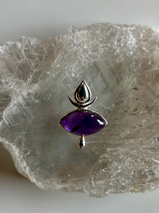 Amethyst Pendant - Sterling Silver