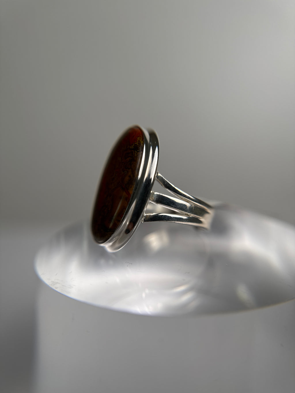 Seam Agate Ring Size 7