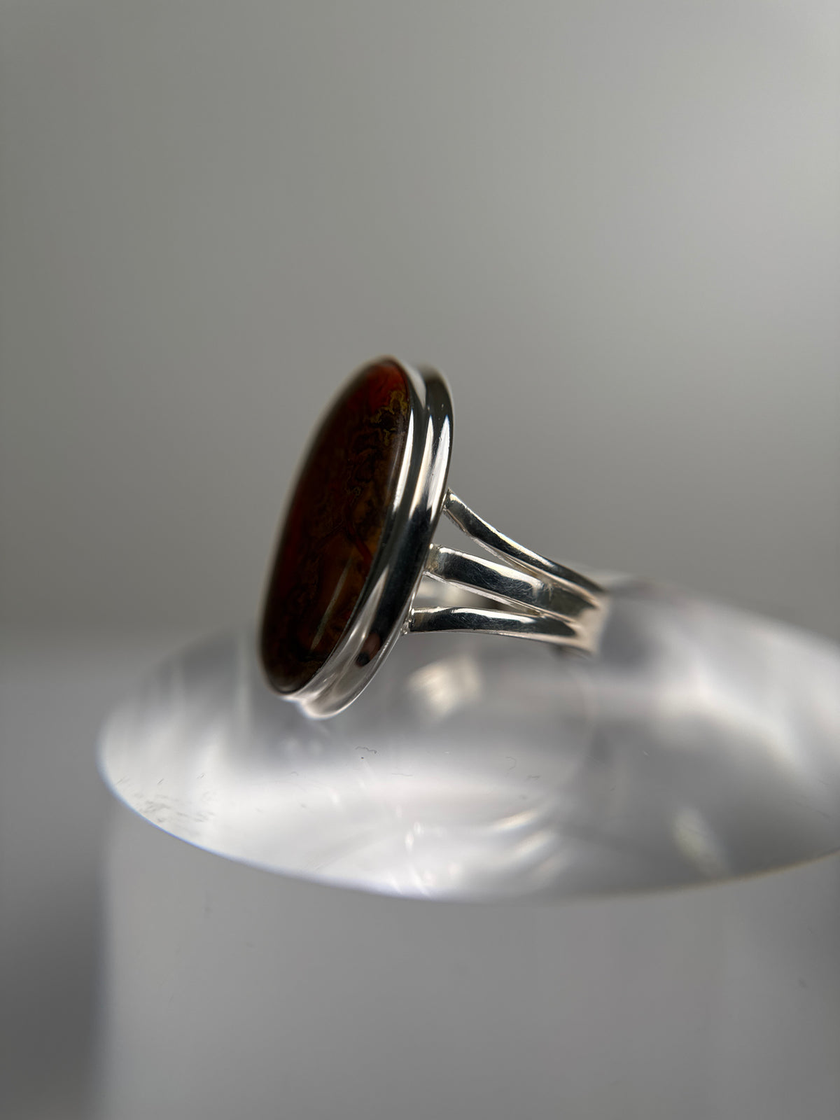 Seam Agate Ring Size 7