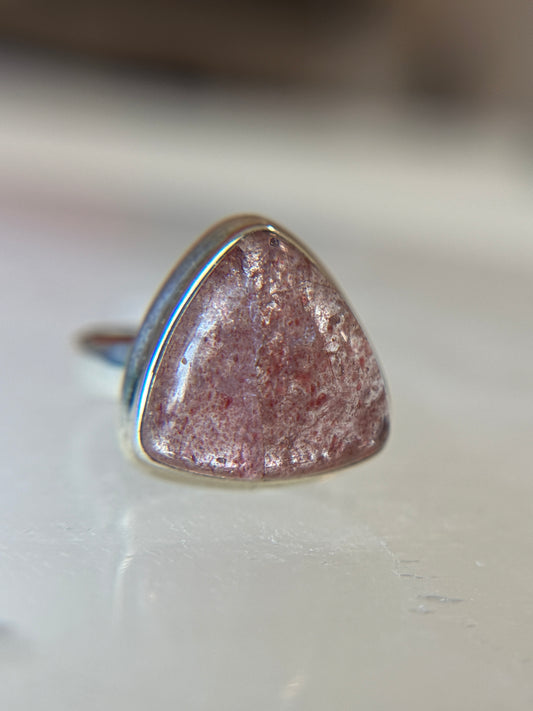 Strawberry Quartz from Russia Ring Size 6