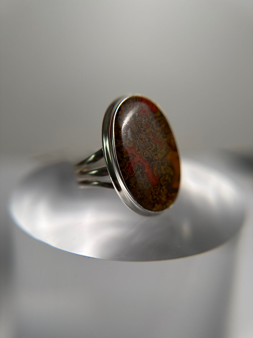 Seam Agate Ring Size 7