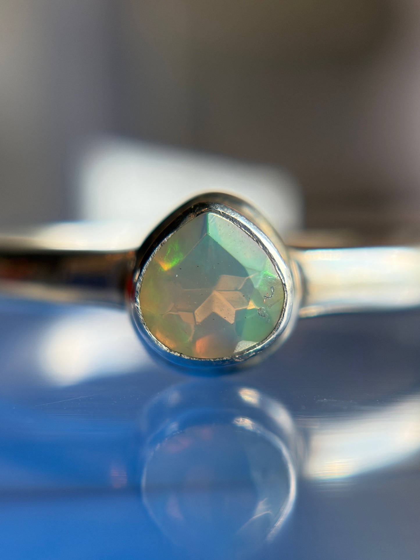 Ethiopian Opal Ring Size 11 Sterling Silver