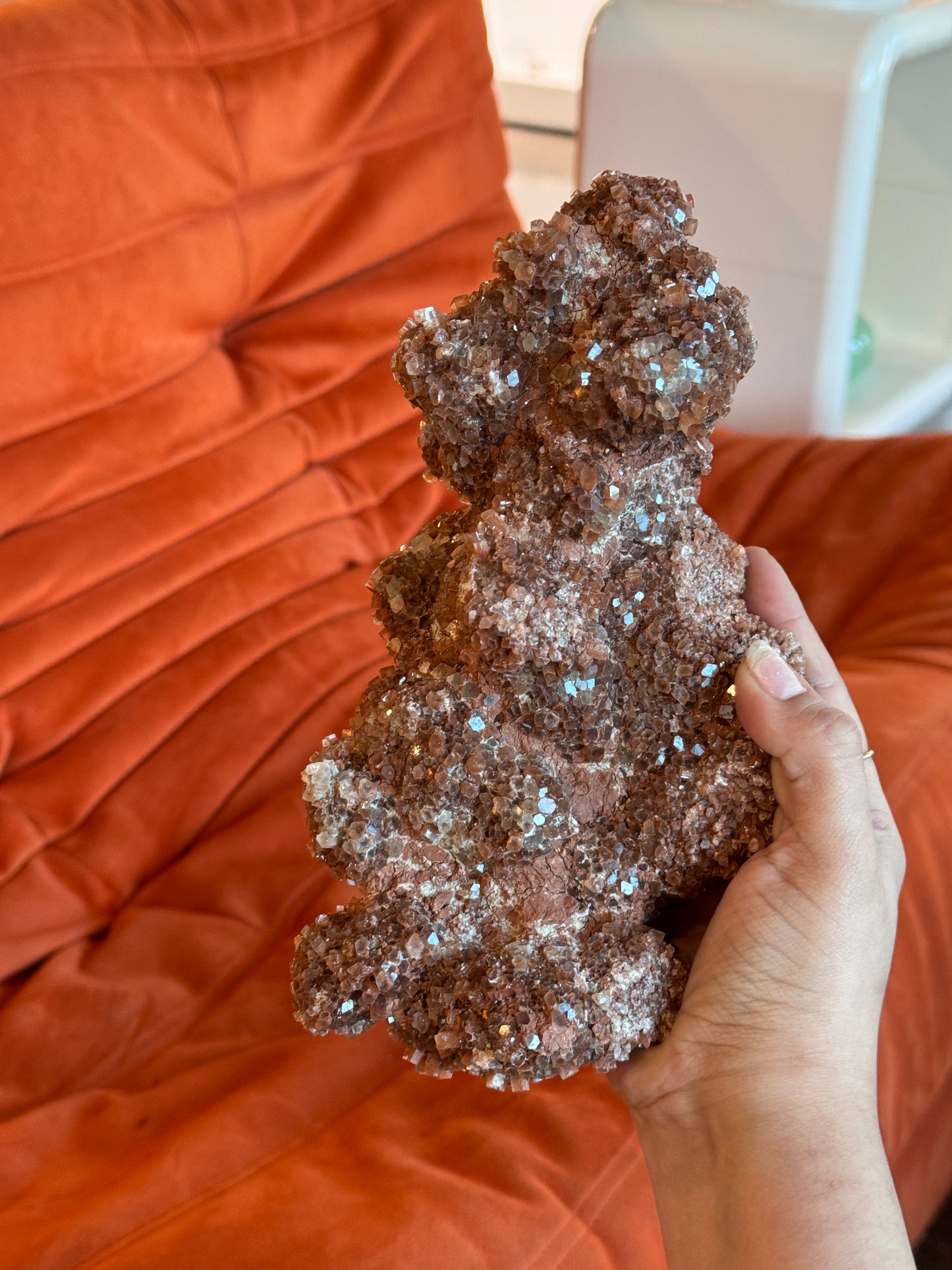 Large Red Aragonite Cluster
