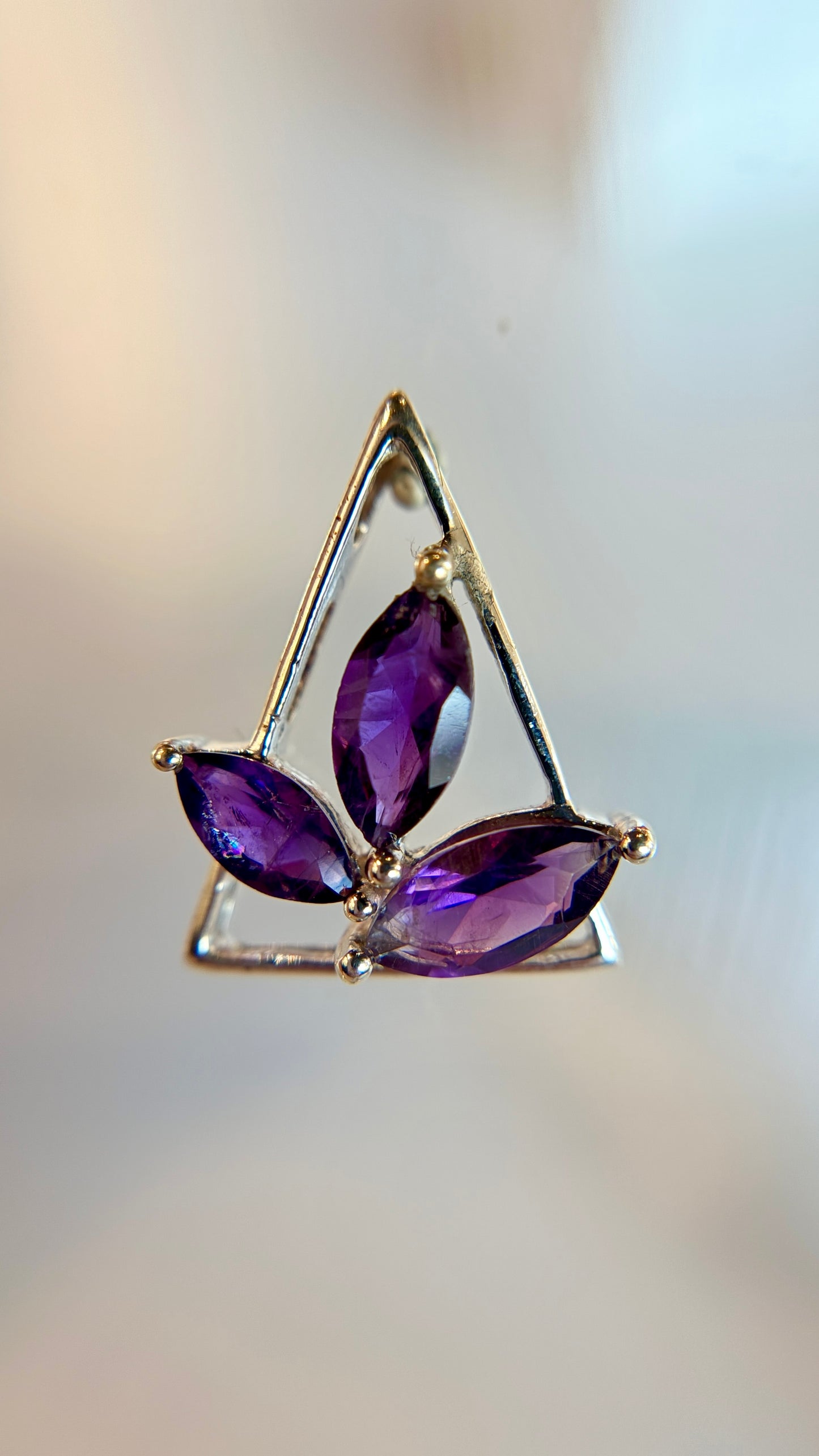 Amethyst Petals Necklace Pendant
