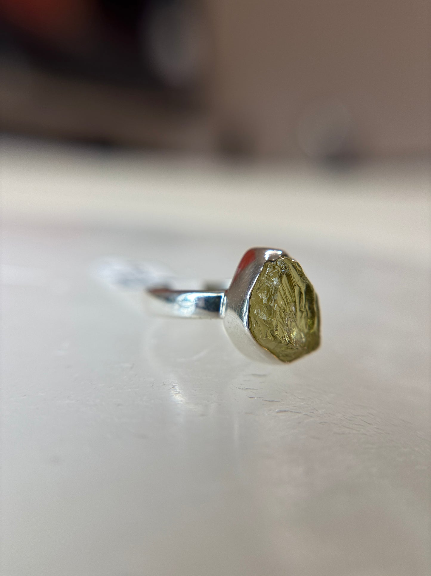 Lemon Topaz Ring Size 7 Sterling Silver