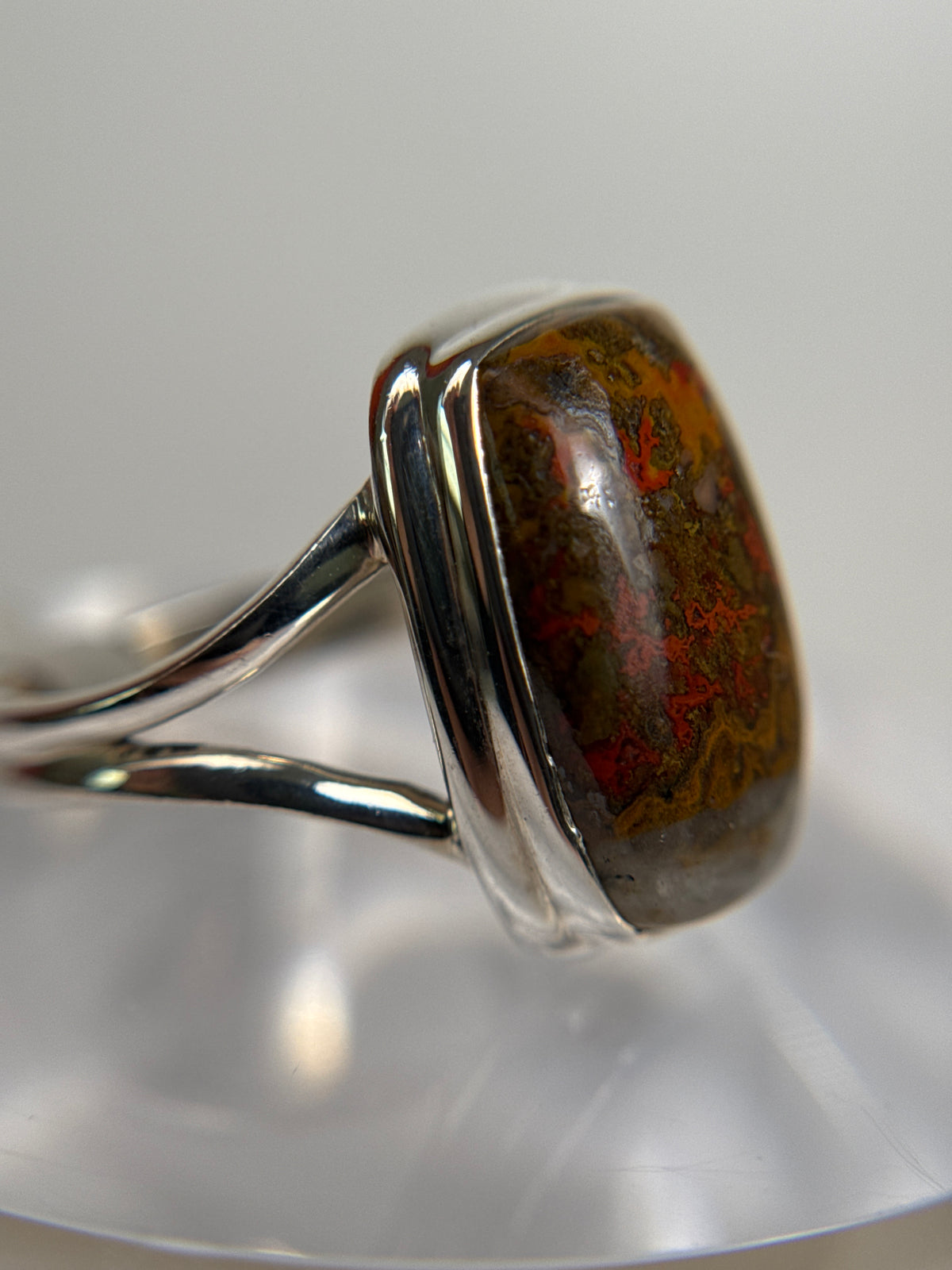 Seam Agate Ring Size 9