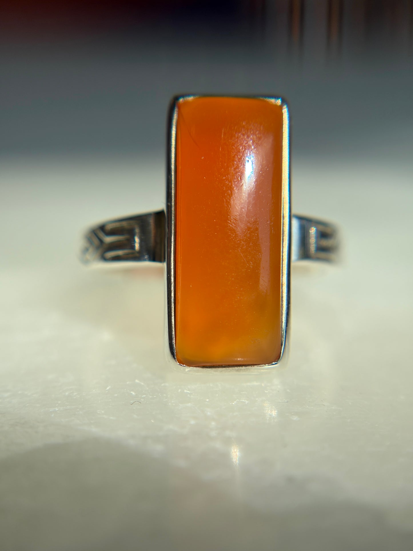 Carnelian Ring Size 6 - Sterling Silver .925