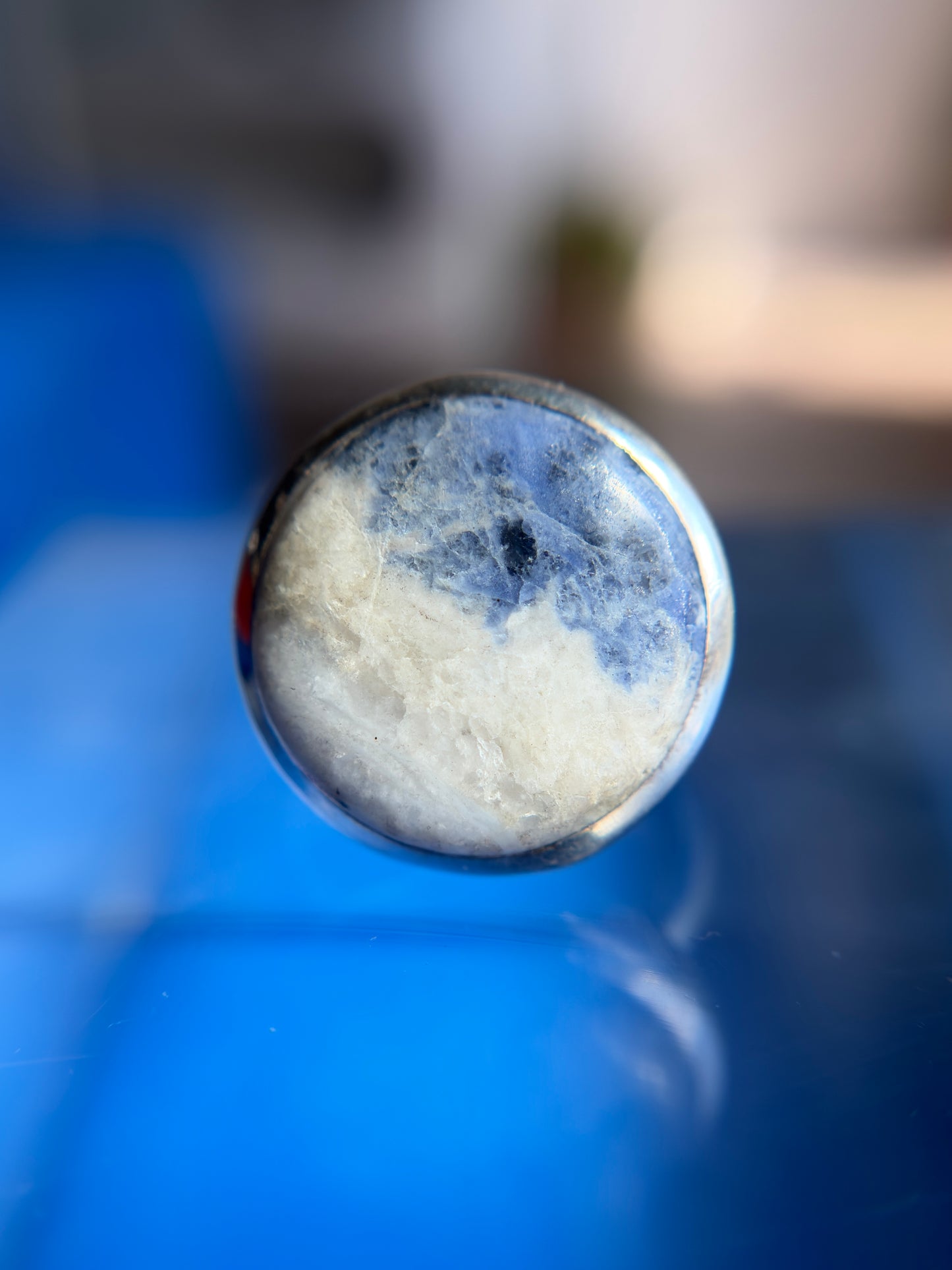 Sodalite Ring Size 7 Sterling Silver