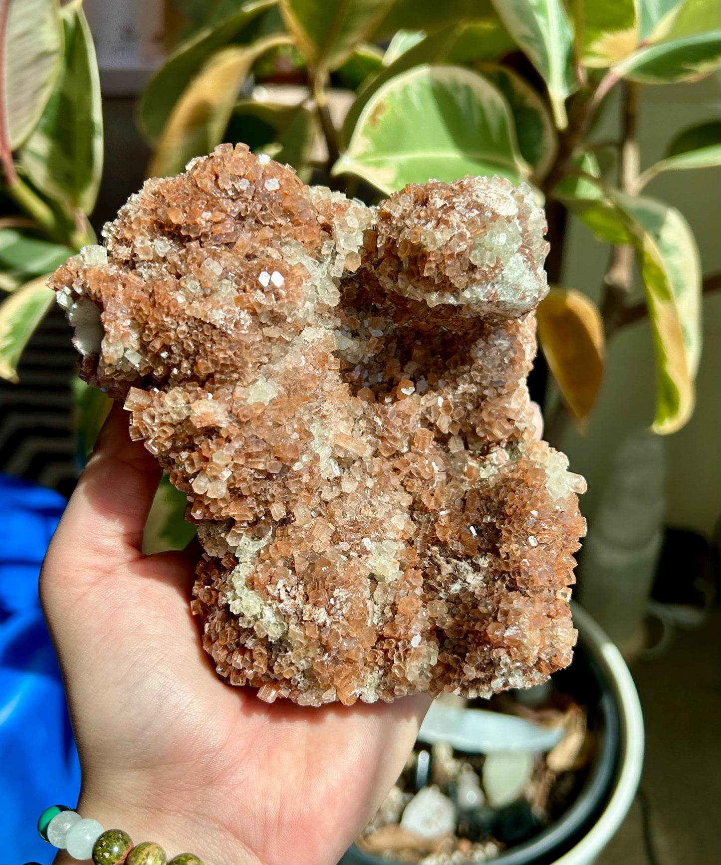 Large Red Aragonite Cluster