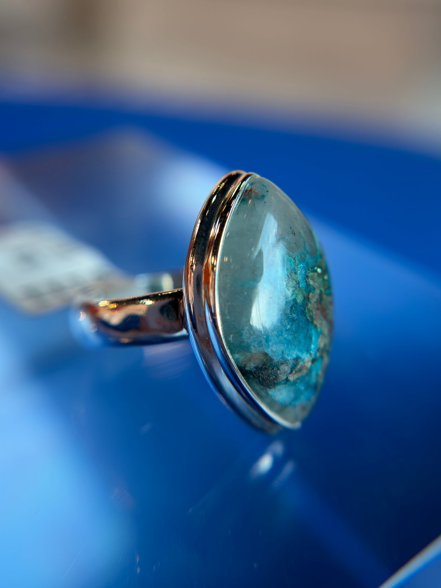 Shattuckite Ring Size 5 Sterling Silver