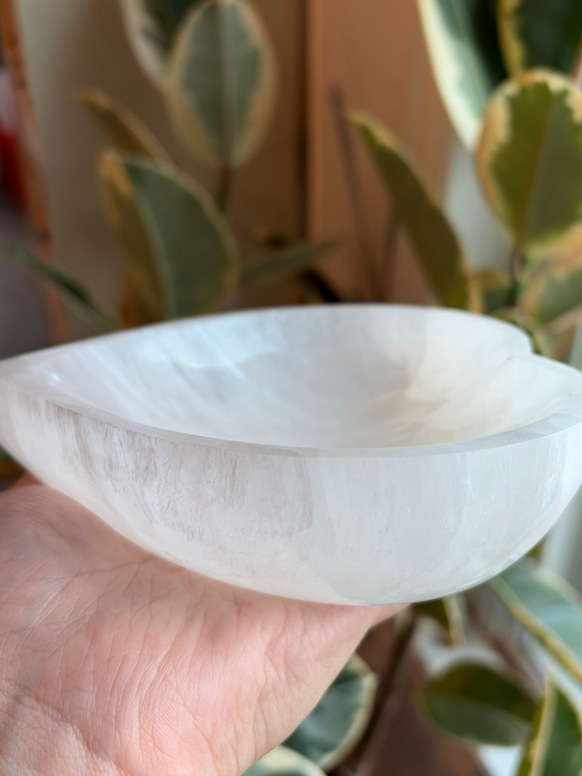 Large Selenite Heart Charging Bowl
