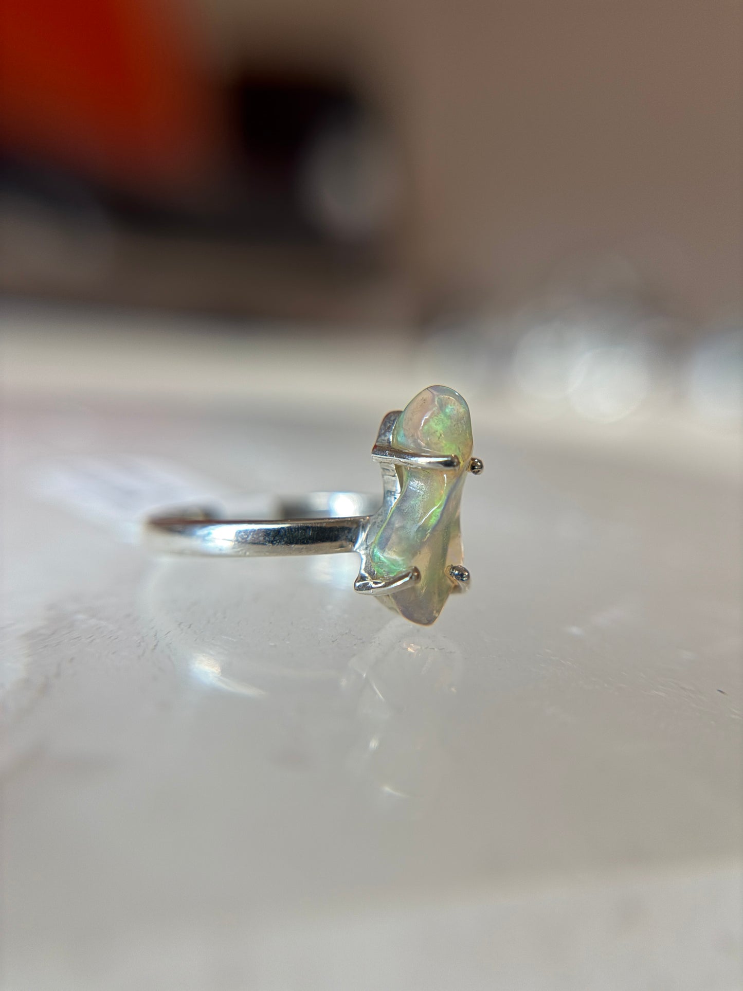 Opal Ring Size 7 Sterling Silver