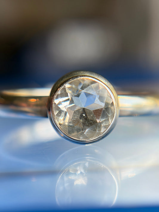 Hyalite Opal Ring Size 12 Sterling Silver