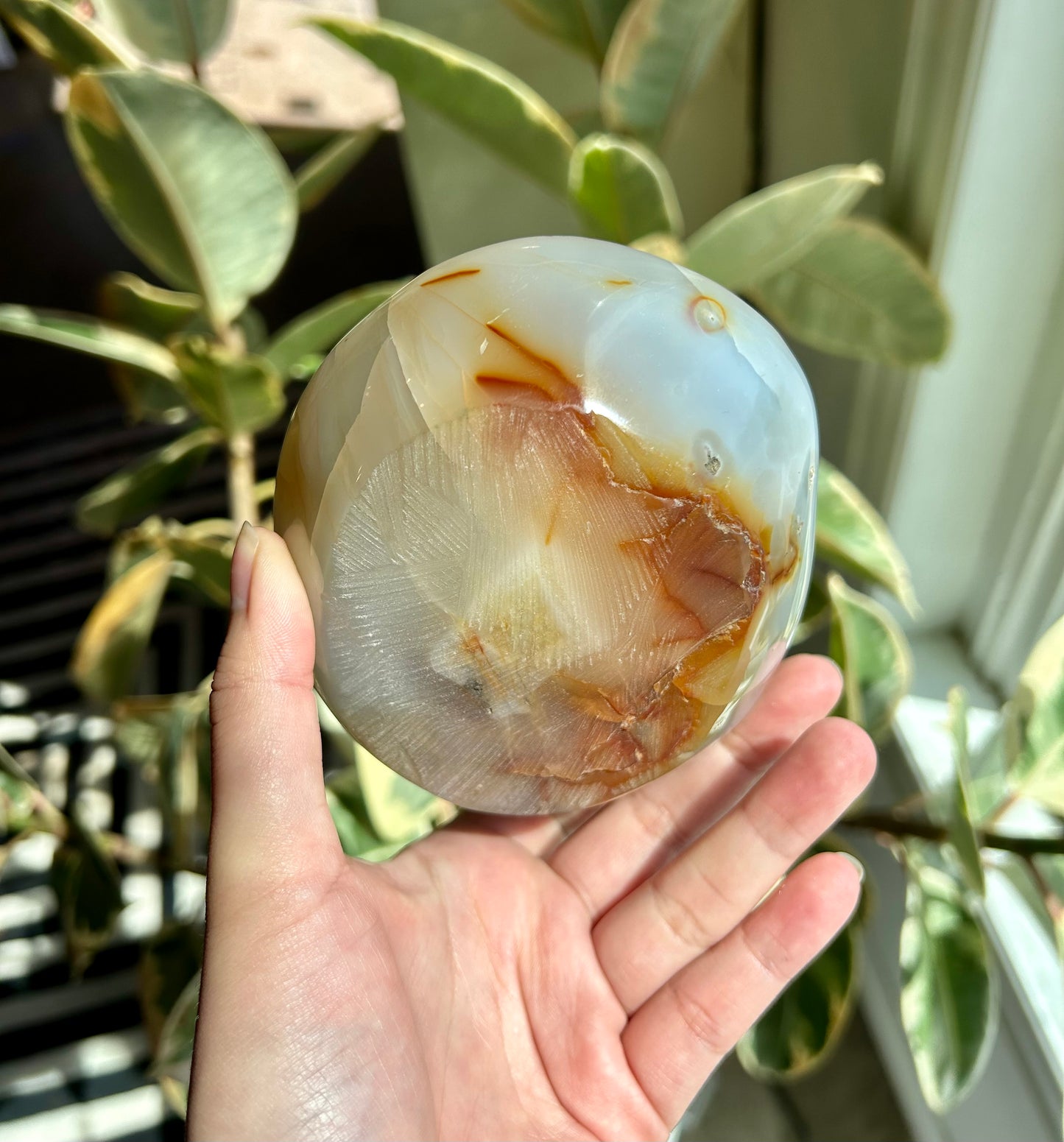 Banded Agate with Carnelian Bowl