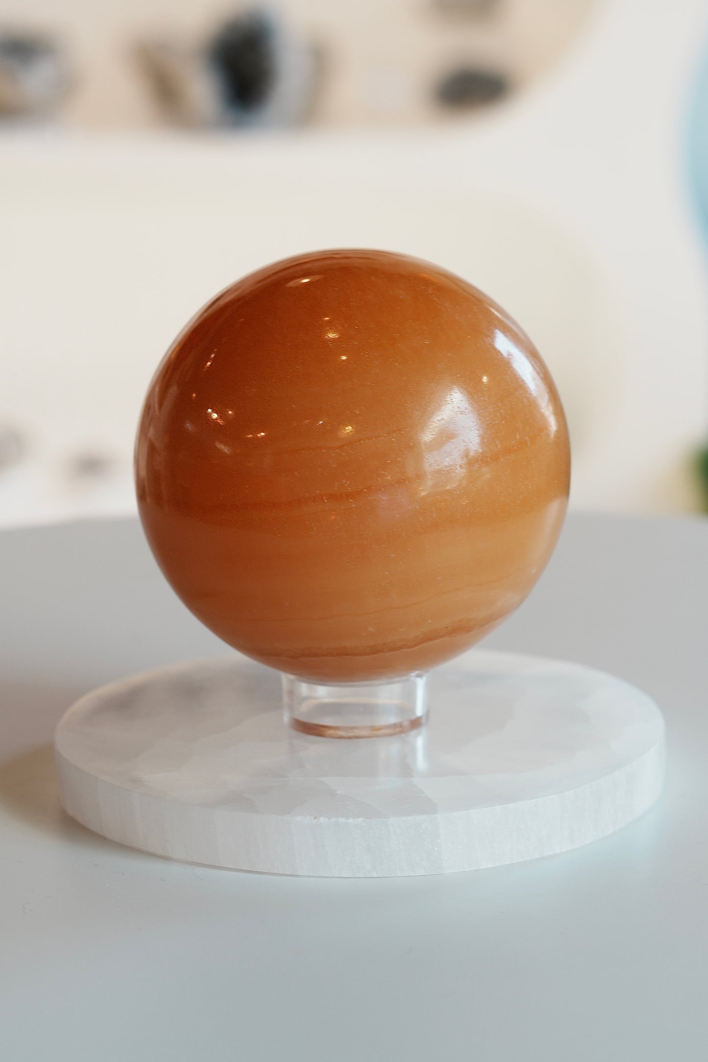 Orange Calcite Sphere