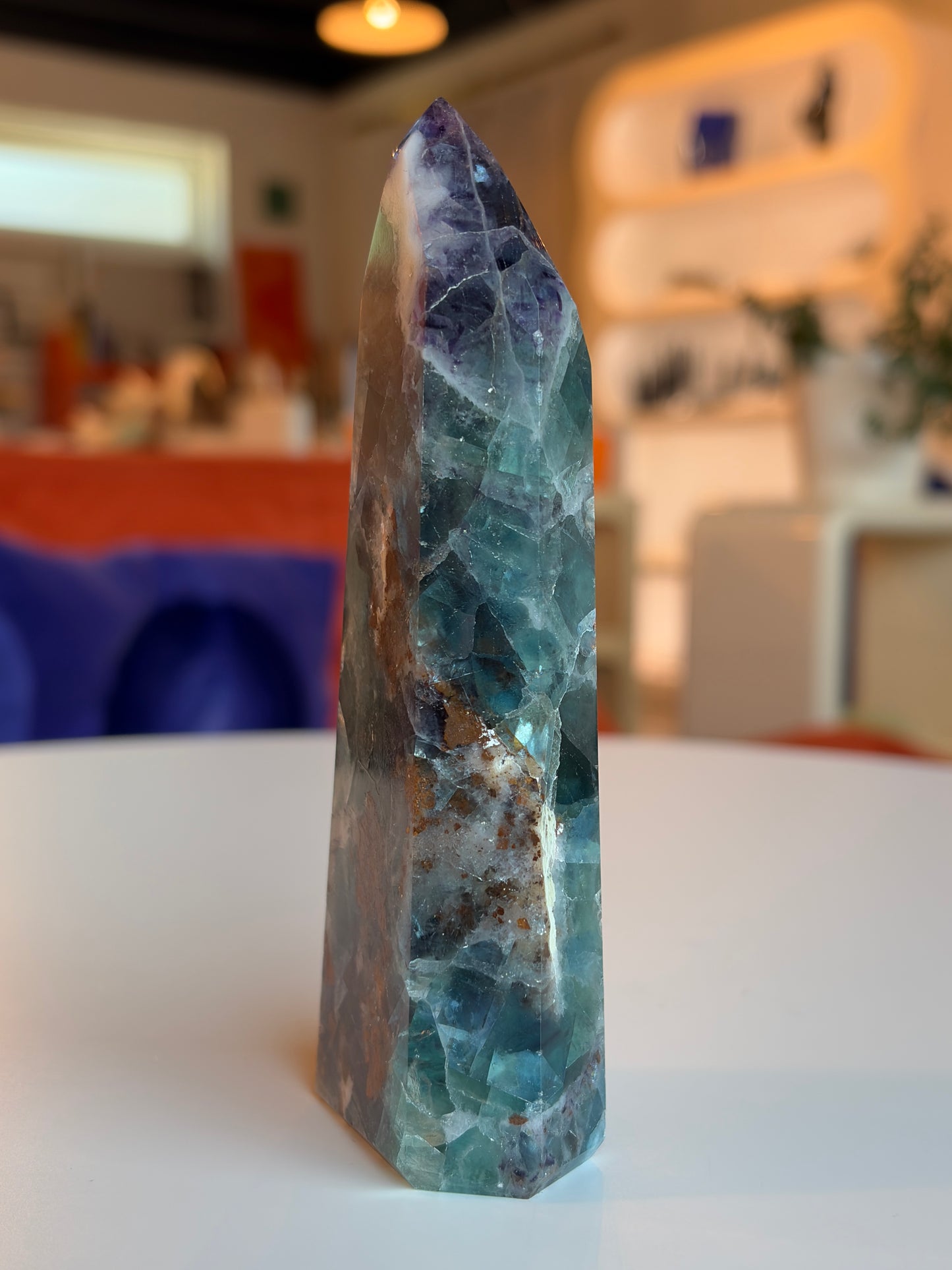 Rainbow Fluorite Tower RF06