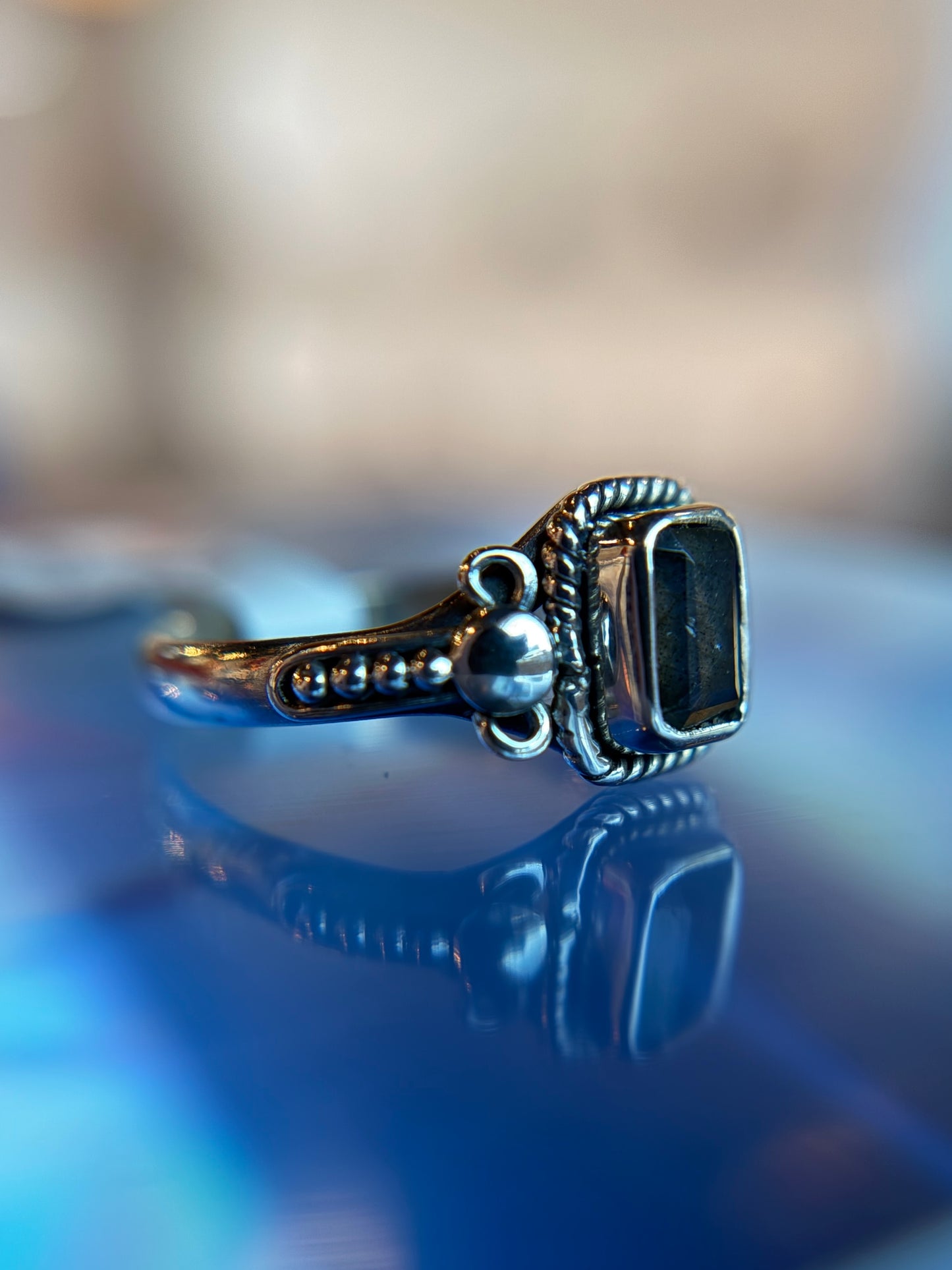 Labradorite Ring Size 6 Sterling Silver