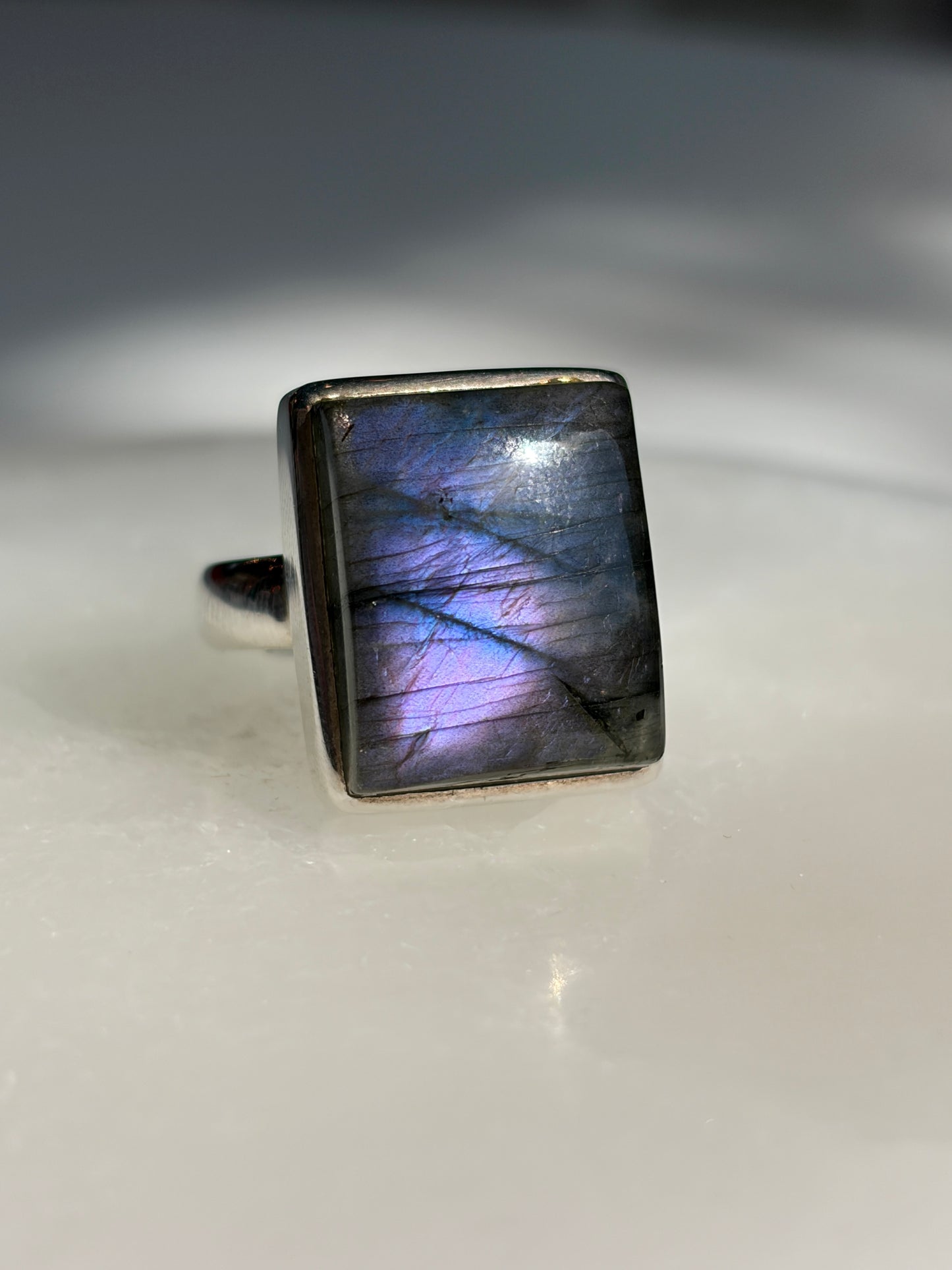 Labradorite Ring Size 8 - Sterling Silver .925
