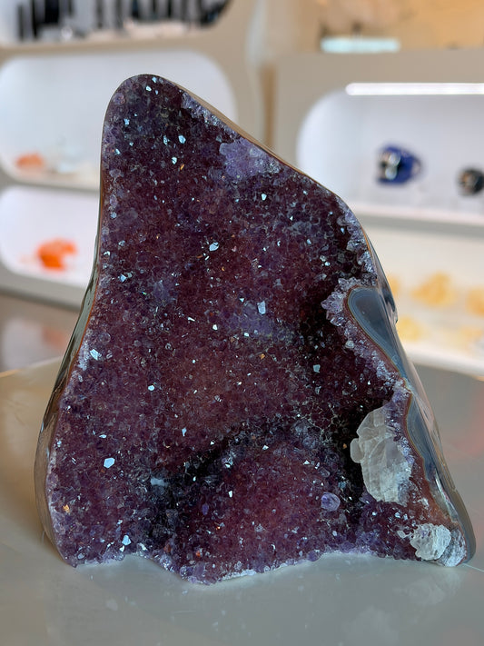 Uruguayan Red Amethyst Cut Base