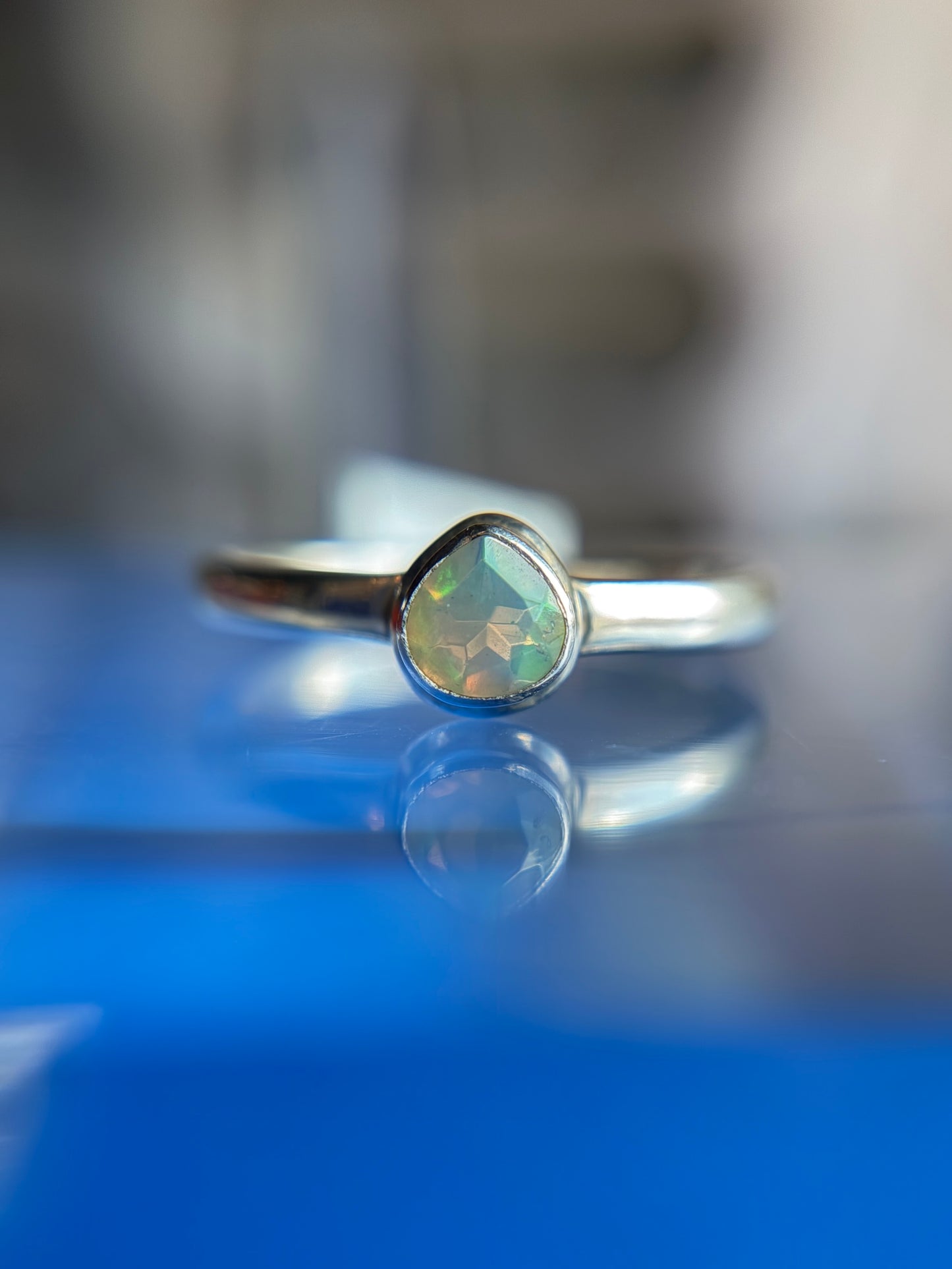 Ethiopian Opal Ring Size 11 Sterling Silver
