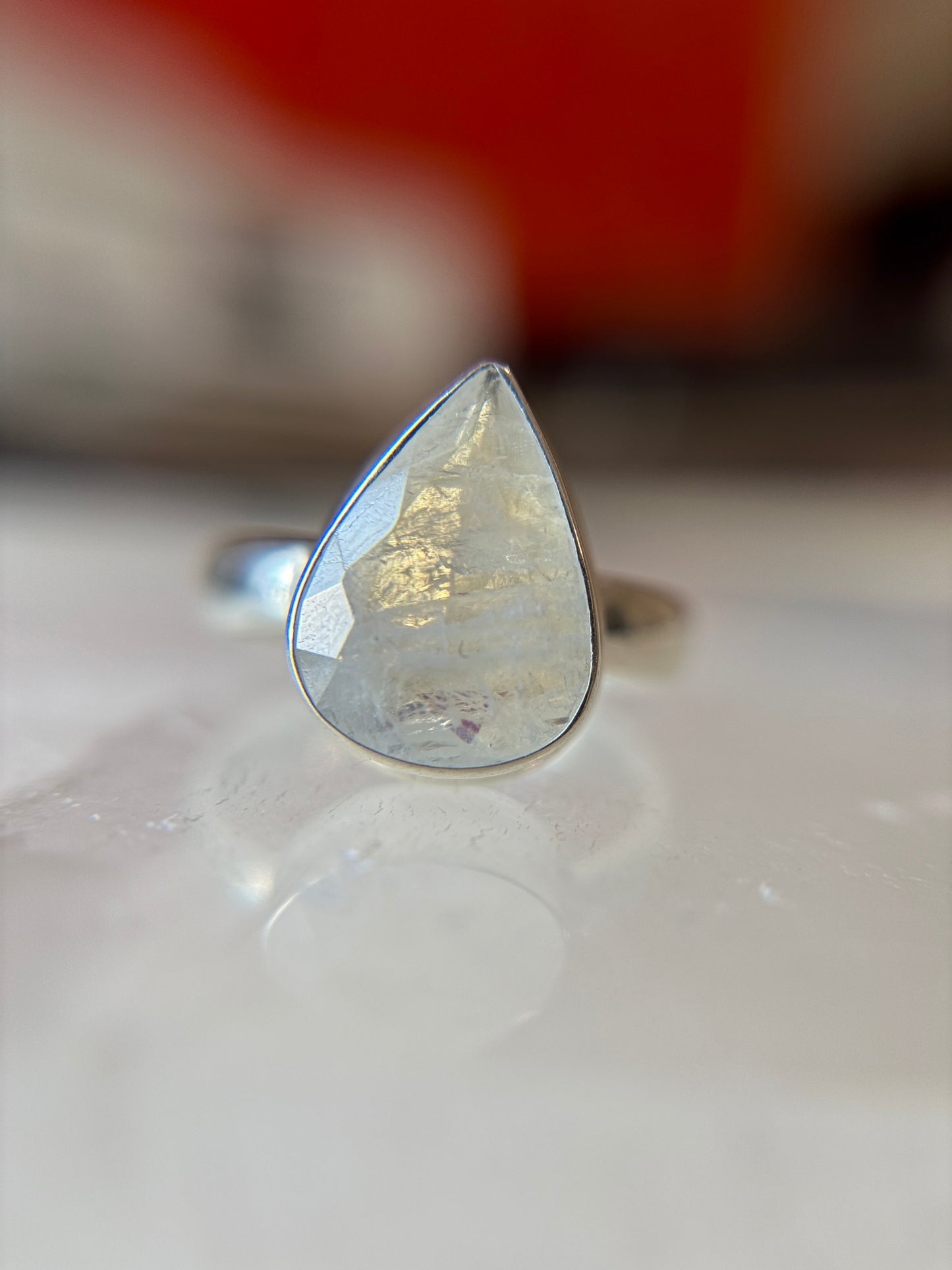Moonstone Ring Size 10 Sterling Silver